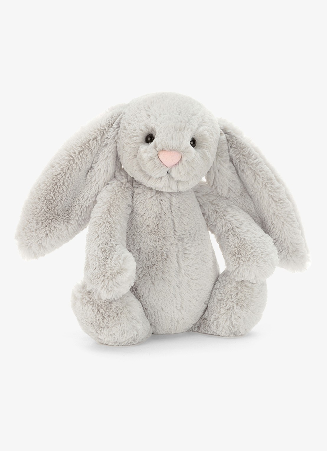 Jellycat Bashful Silver Bunny knuffel 31 cm - voorkant 2 grijs