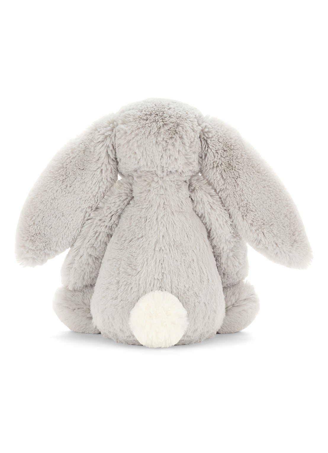 Jellycat Bashful Silver Bunny knuffel 31 cm - achterkant grijs