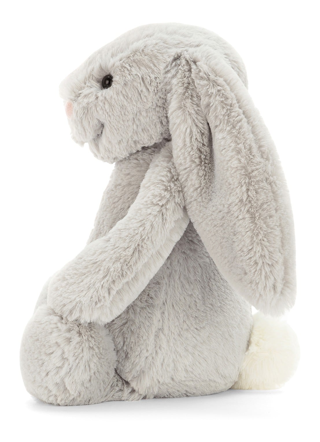 Jellycat Bashful Silver Bunny knuffel 31 cm - detail 3 grijs