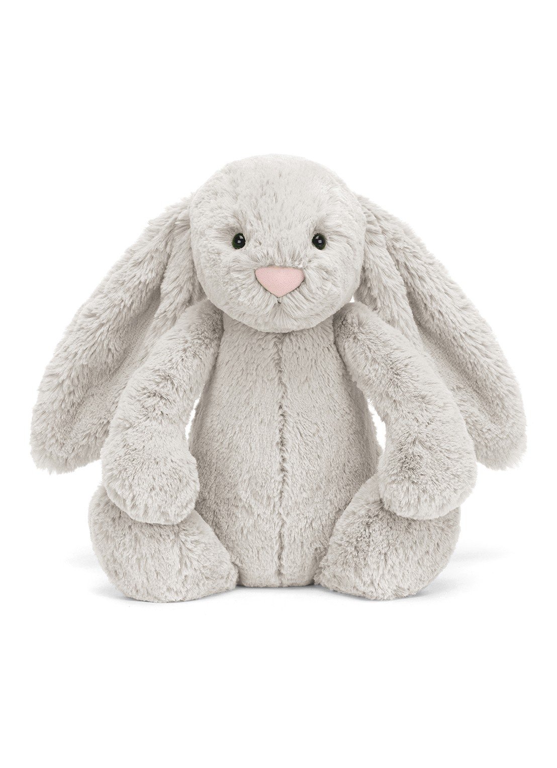 Jellycat Bashful Silver Bunny knuffel 31 cm - detail 4 grijs