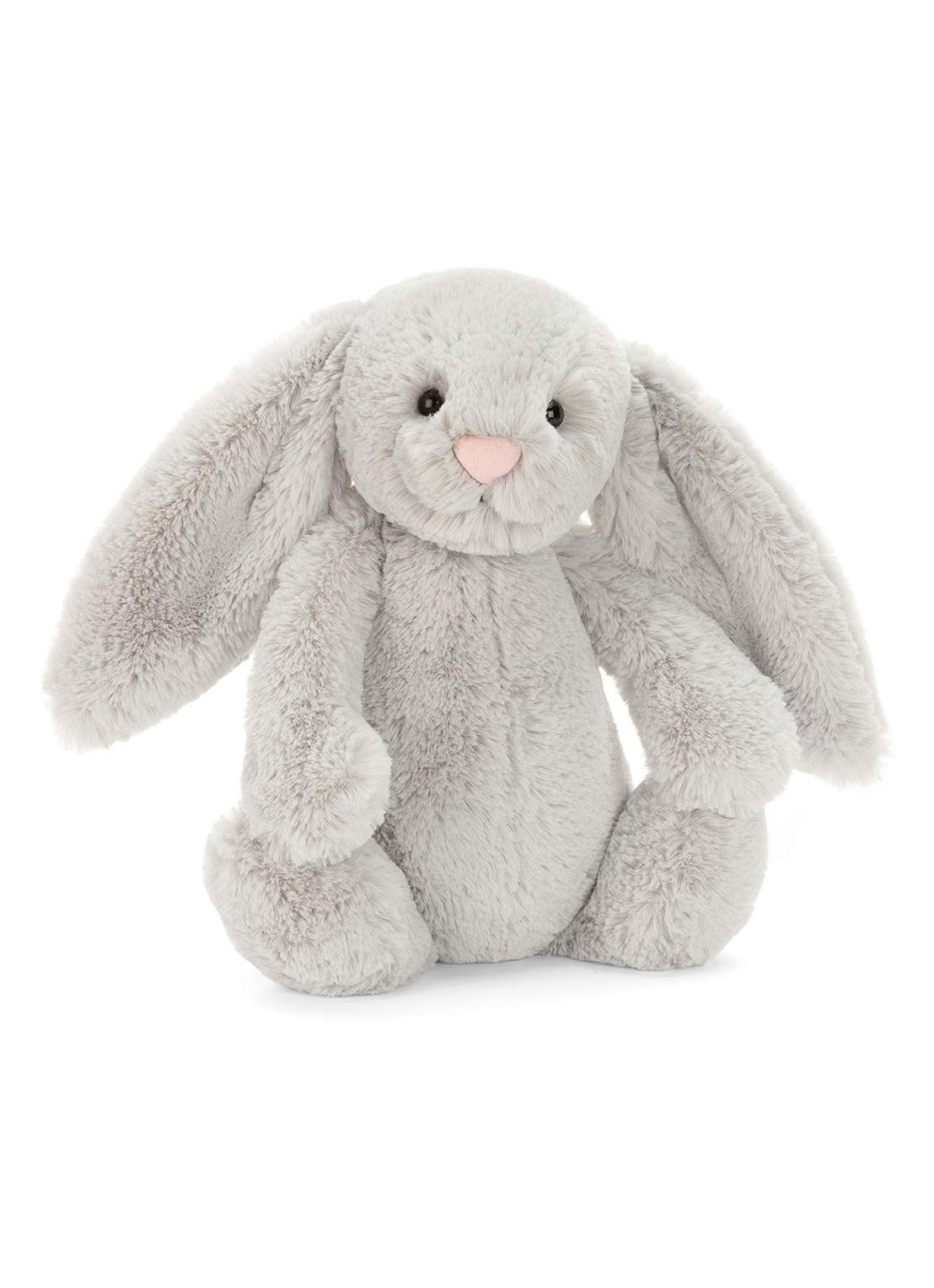 Jellycat Bashful Silver Bunny knuffel 31 cm - voorkant 5 grijs