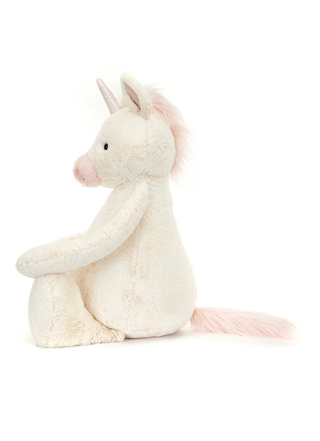 Jellycat Bashful Unicorn Giant 94 cm - achterkant gebroken wit