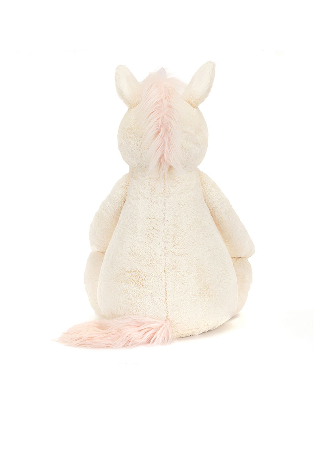Jellycat Bashful Unicorn Giant 94 cm - detail 4 gebroken wit