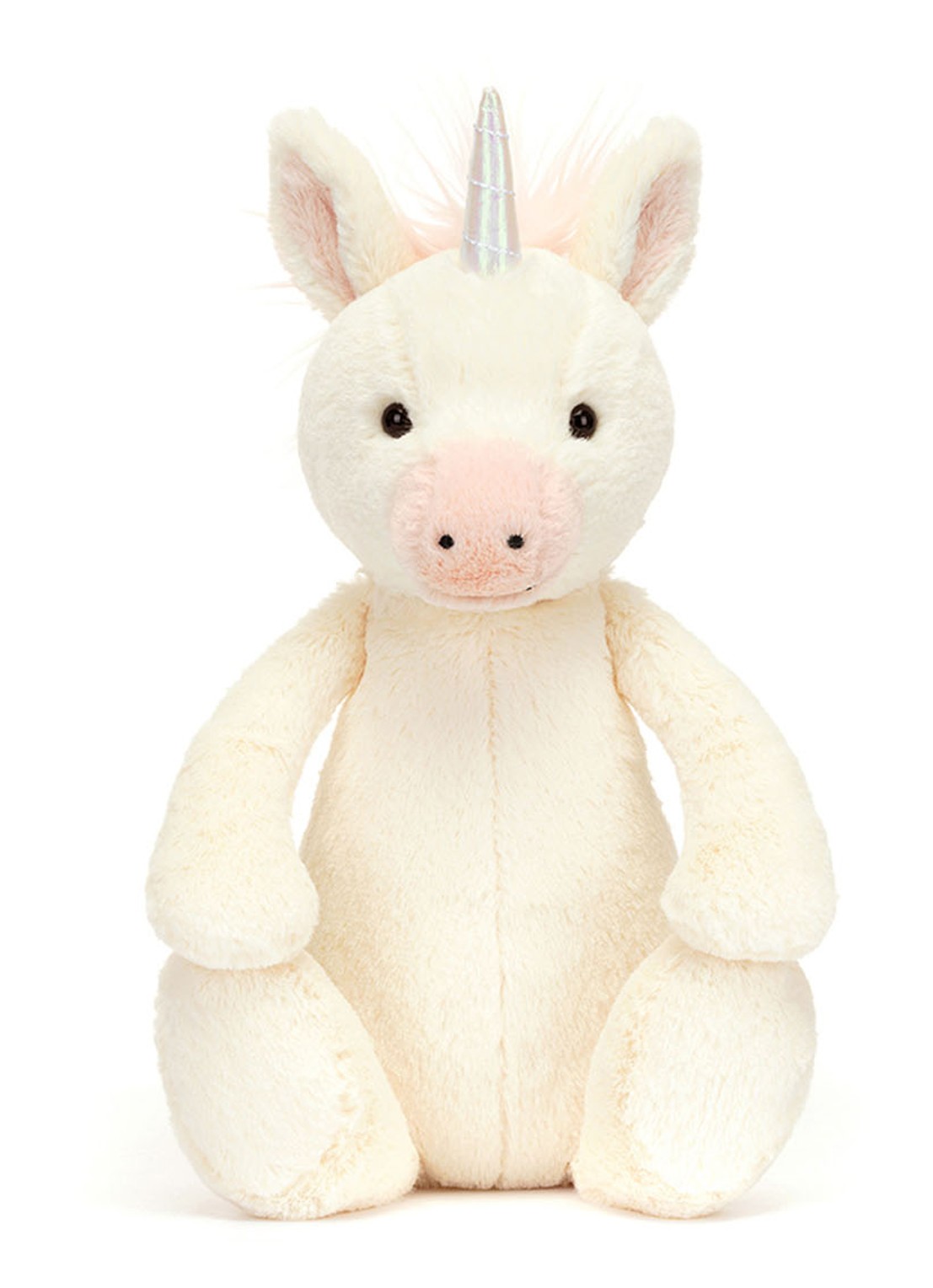 Jellycat Bashful Unicorn Original - voorkant 3 gebroken wit