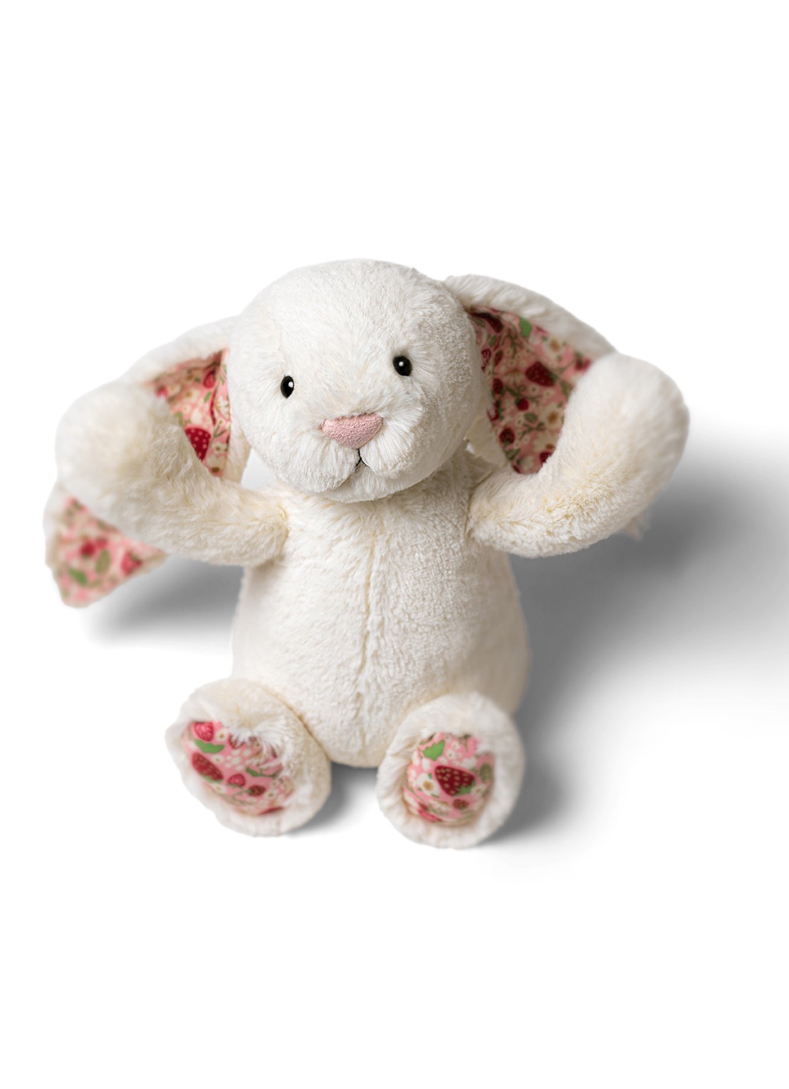 Jellycat Blossom Cream Bunny 'Berry' knuffel  - detail beige