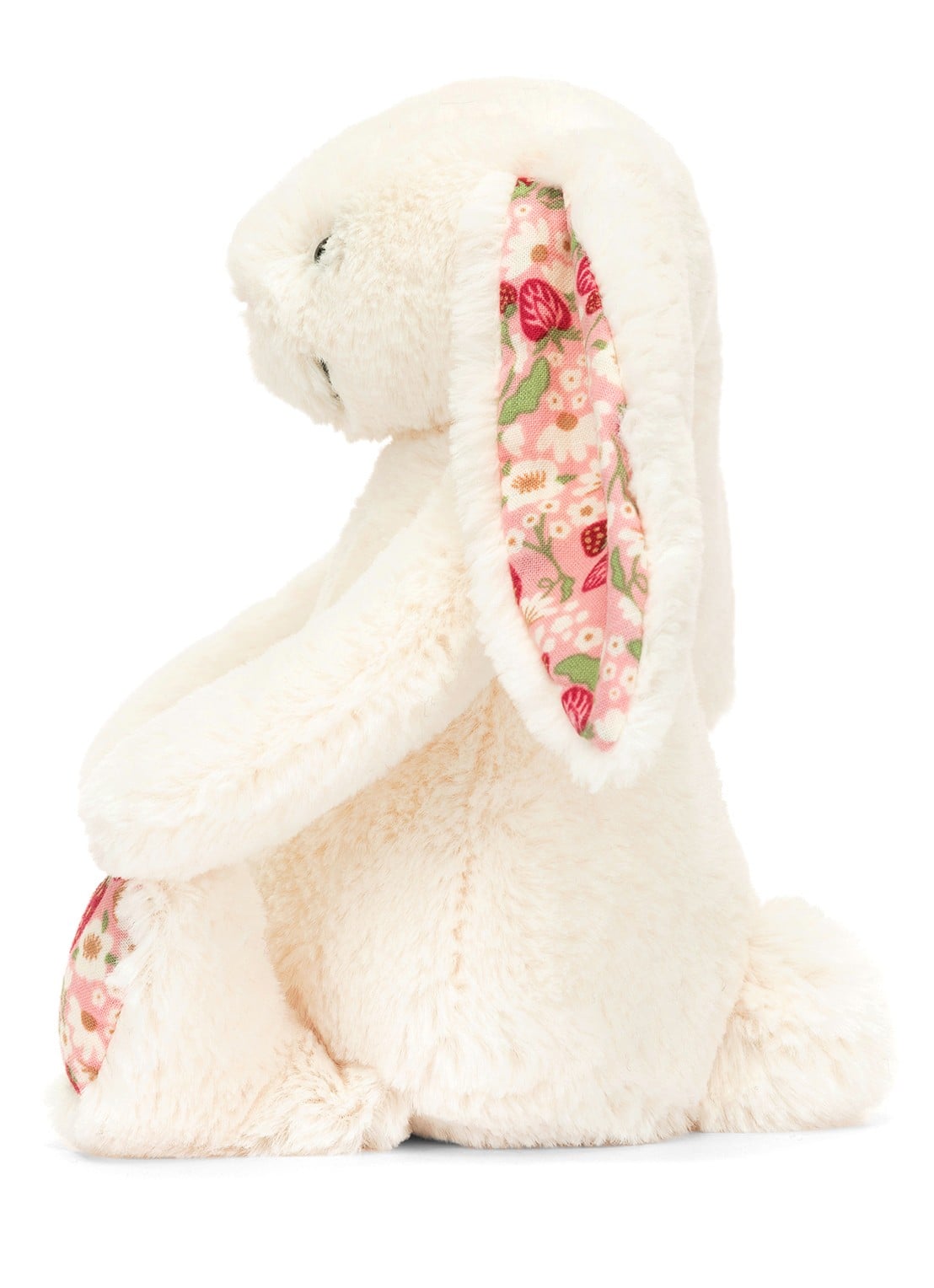 Jellycat Blossom Cream Bunny 'Berry' knuffel - detail 2 donkerroze