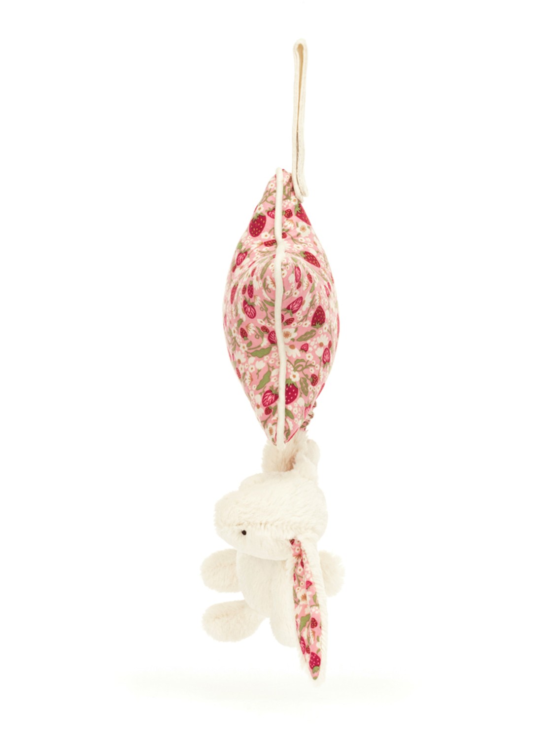 Jellycat Blossom Cream Bunny 'Berry' muziekknuffel 30 cm - detail 5 roze
