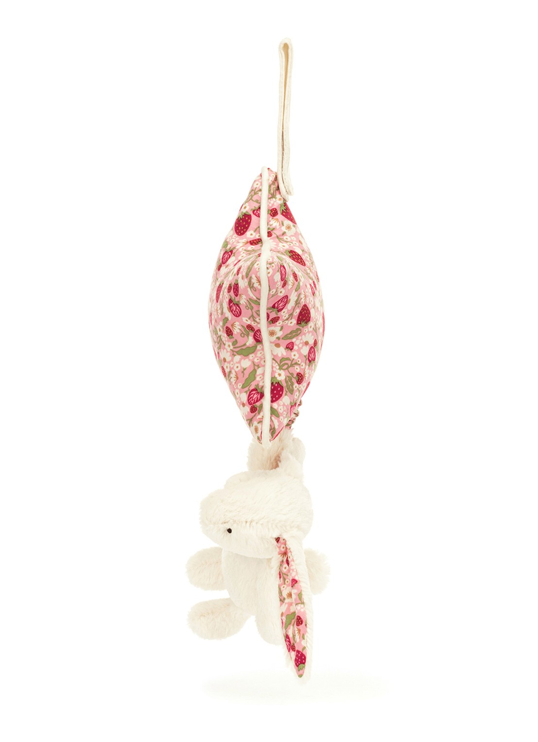 Jellycat Blossom Cream Bunny 'Berry' muziekknuffel 30 cm - detail 2 roze