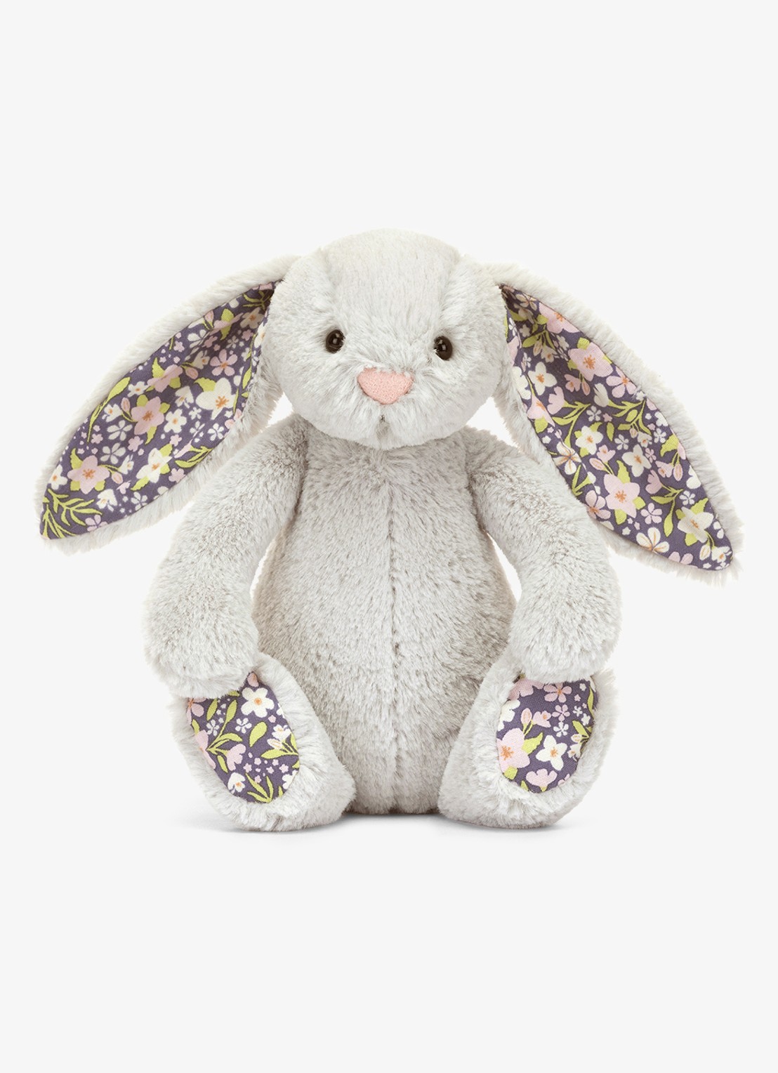 Jellycat Blossom Silver Bunny 'Bloom' knuffel 18 cm  - voorkant 3 multicolor