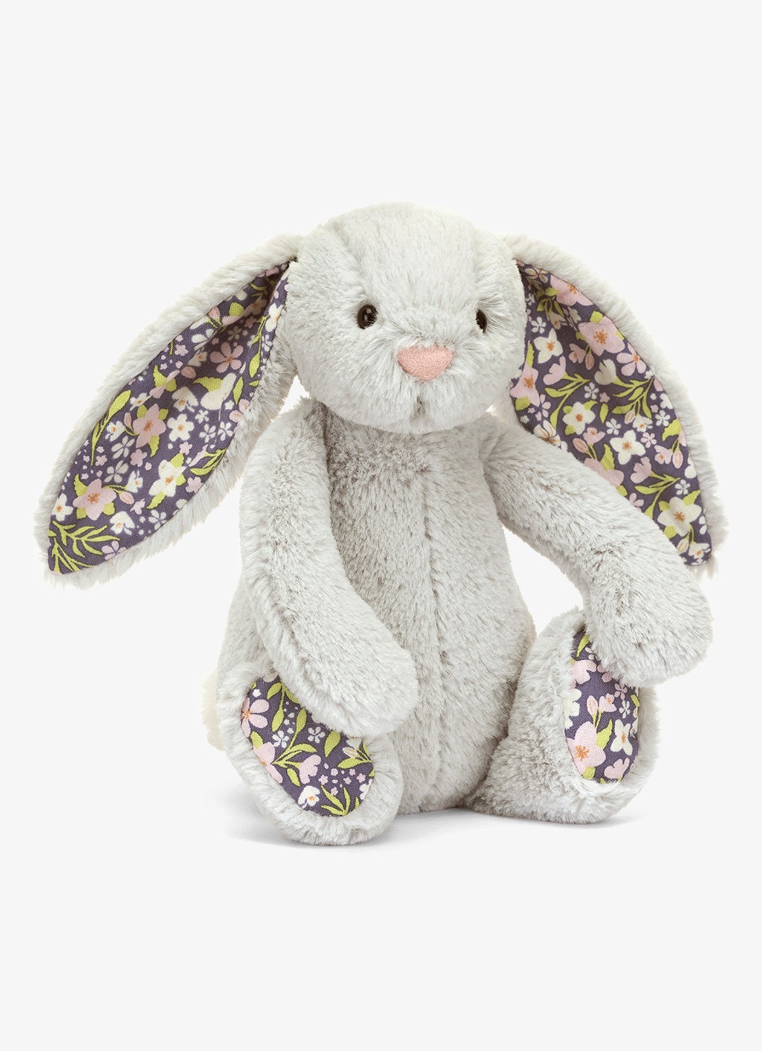 Jellycat Blossom Silver Bunny 'Bloom' knuffel 18 cm  - voorkant 4 multicolor