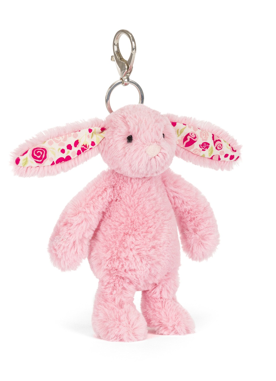 Jellycat Blushkin Blossom Bunny Bag Charm tasbedel - voorkant roze