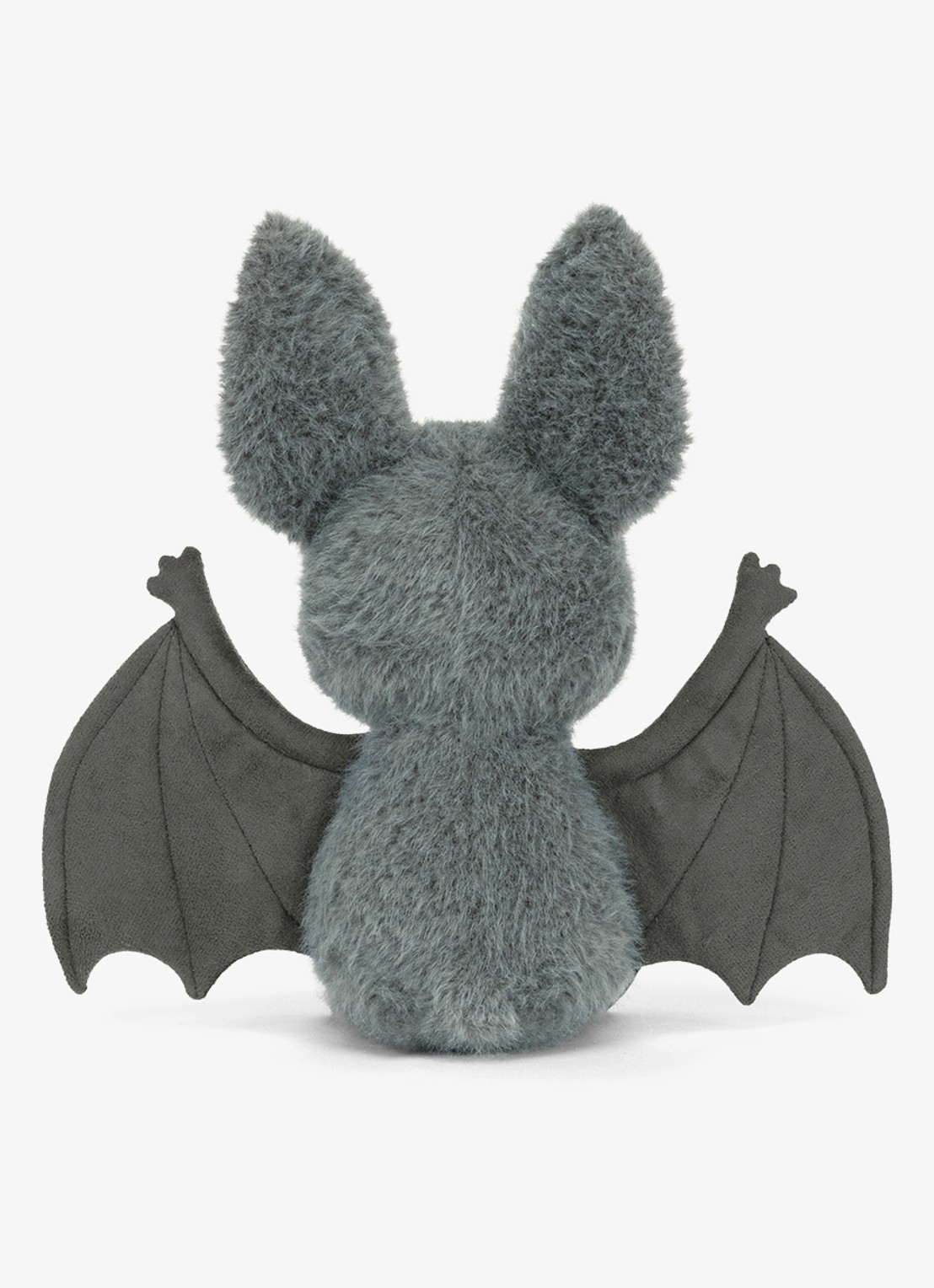 Jellycat Broox Bat knuffel 18 cm - achterkant 3 donkergrijs