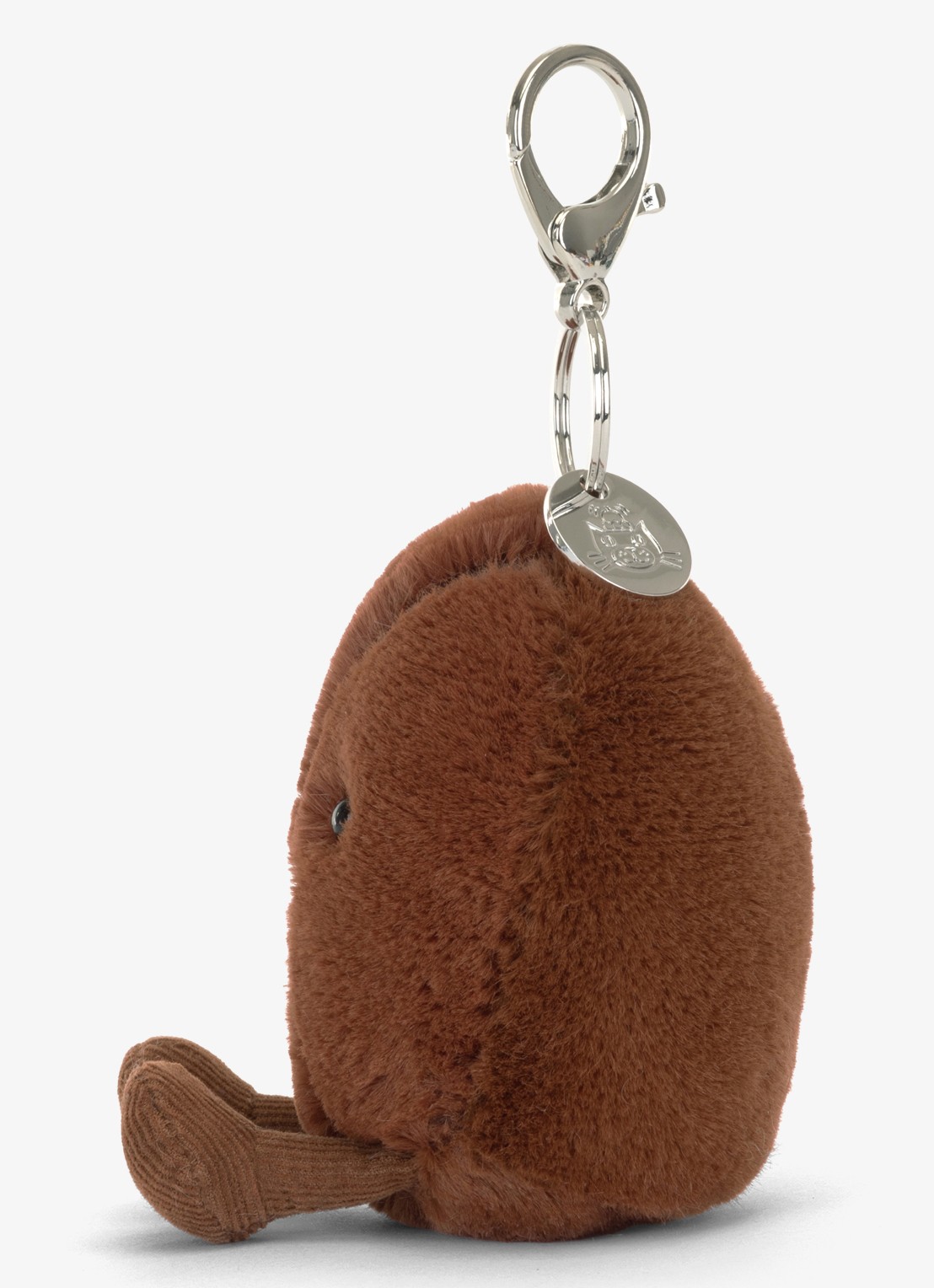 Jellycat Coffee Bean Bag Charm tasbedel - achterkant bruin