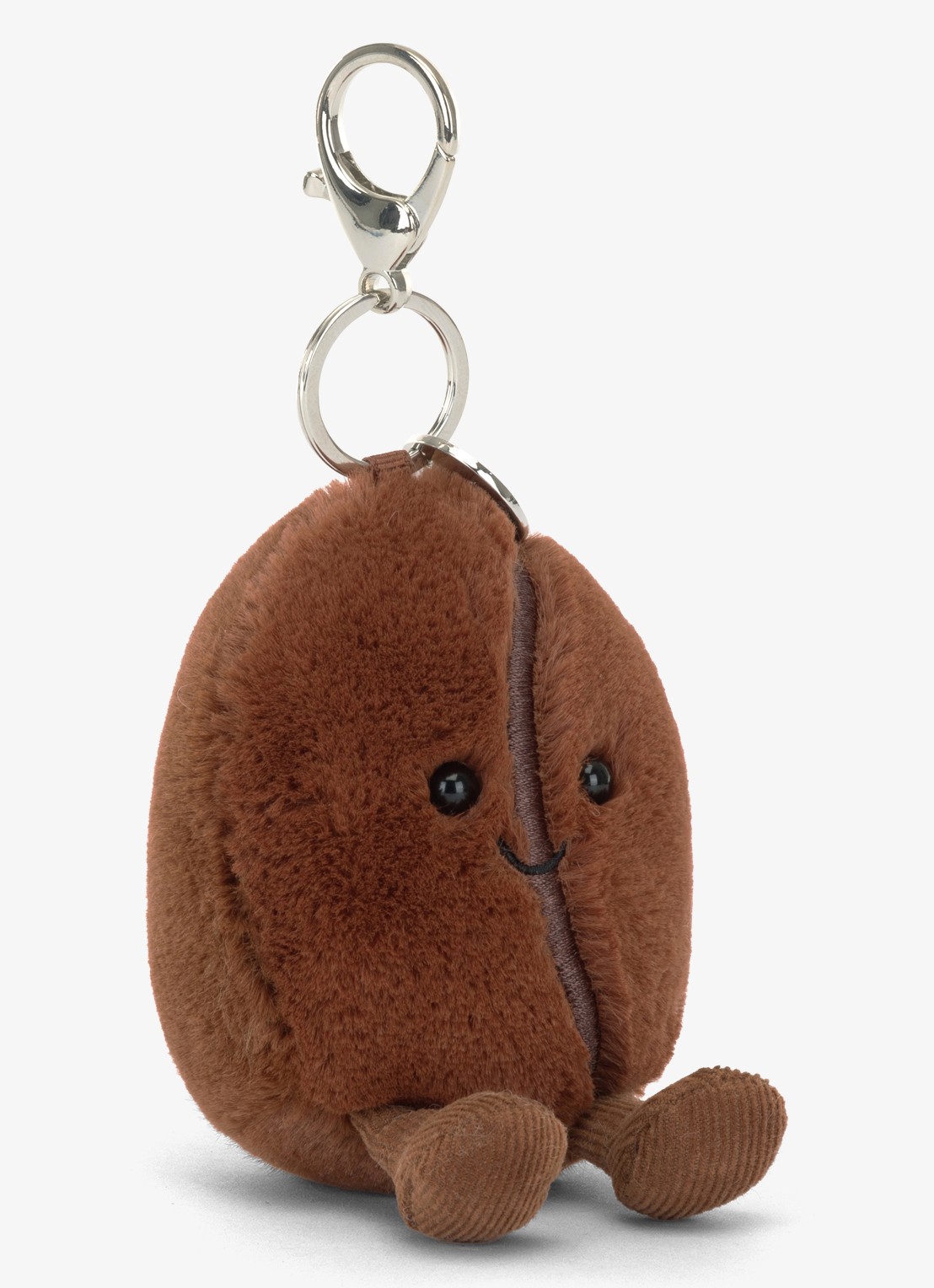 Jellycat Coffee Bean Bag Charm tasbedel - voorkant 4 bruin