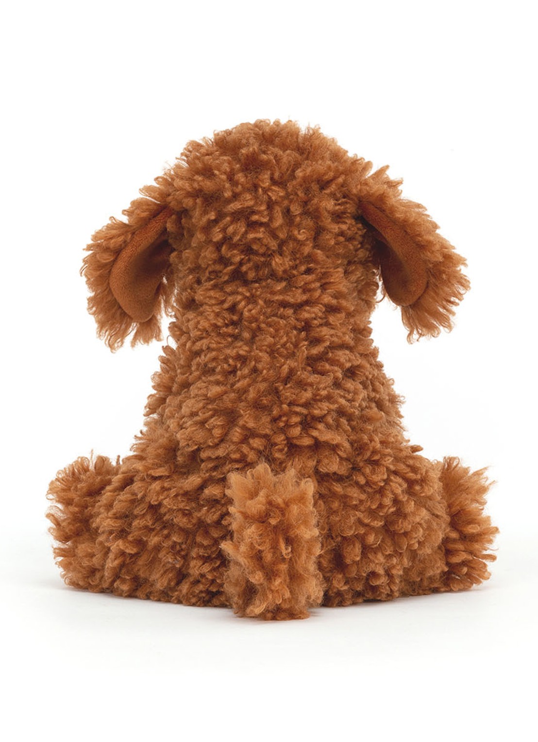 Jellycat Cooper Doodle Dog knuffel 23 cm - detail lichtbruin