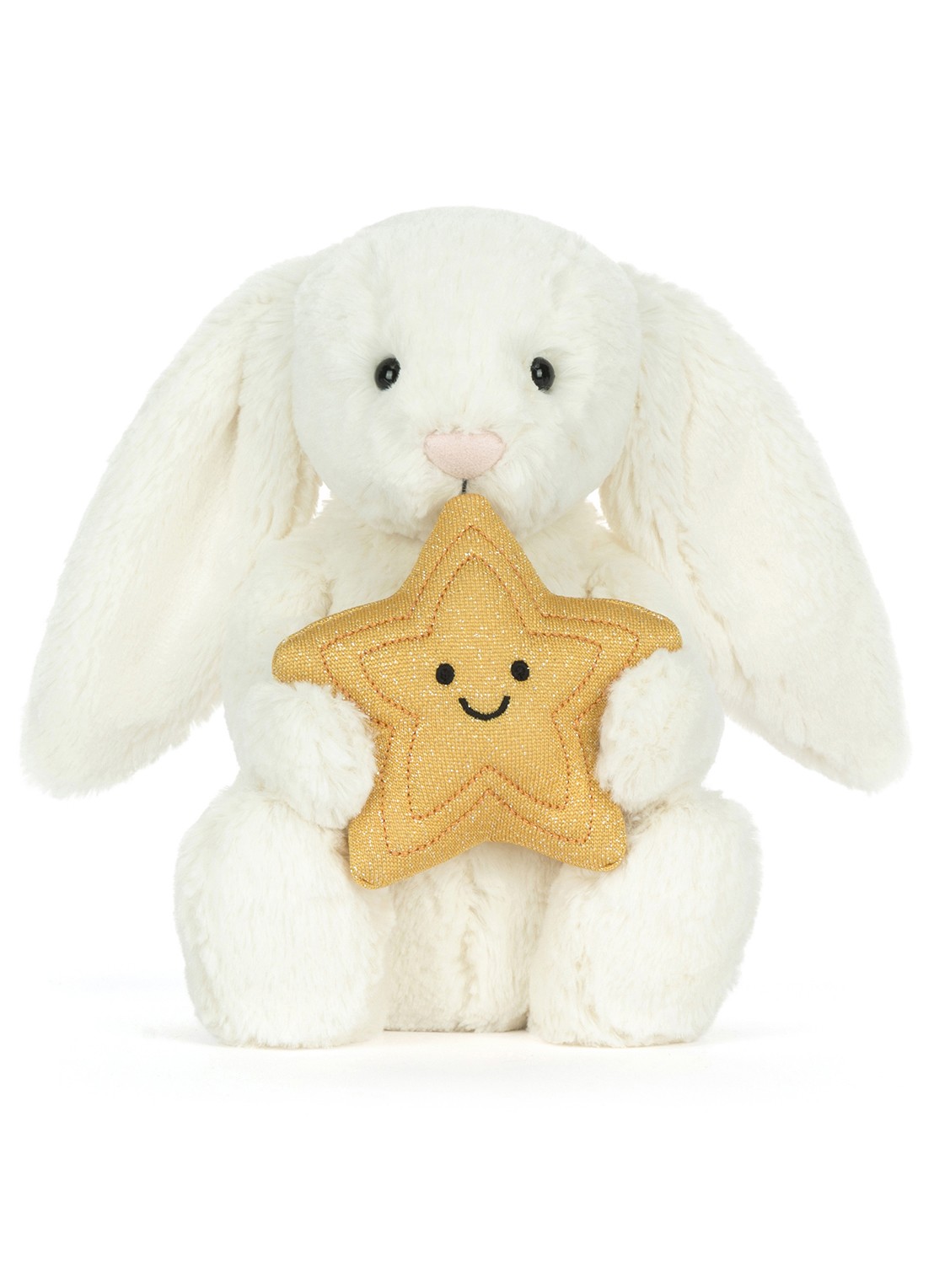 Jellycat Cream Bunny with Star knuffel 31 cm  - detail multicolor