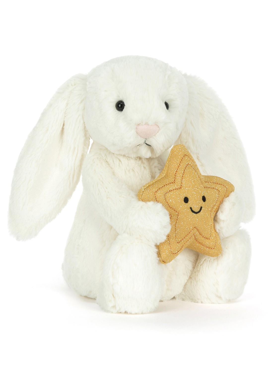 Jellycat Cream Bunny with Star knuffel 31 cm  - voorkant 3 multicolor
