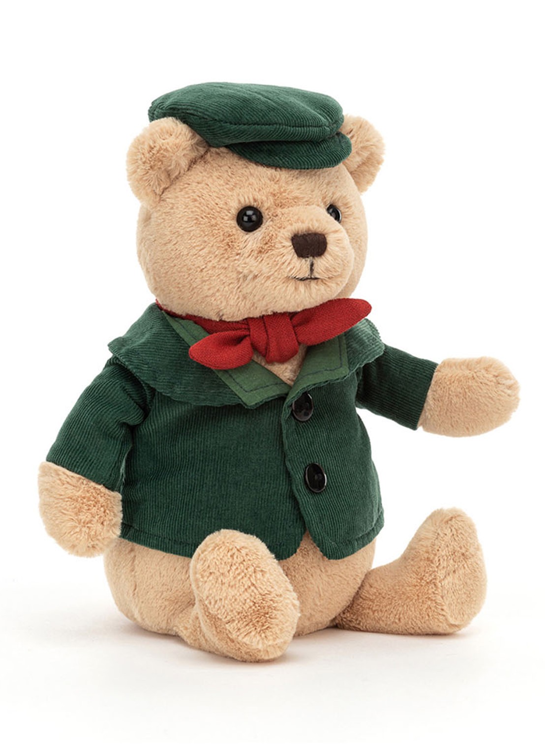 Jellycat Dickensian Bear knuffel 23 cm - voorkant multicolor