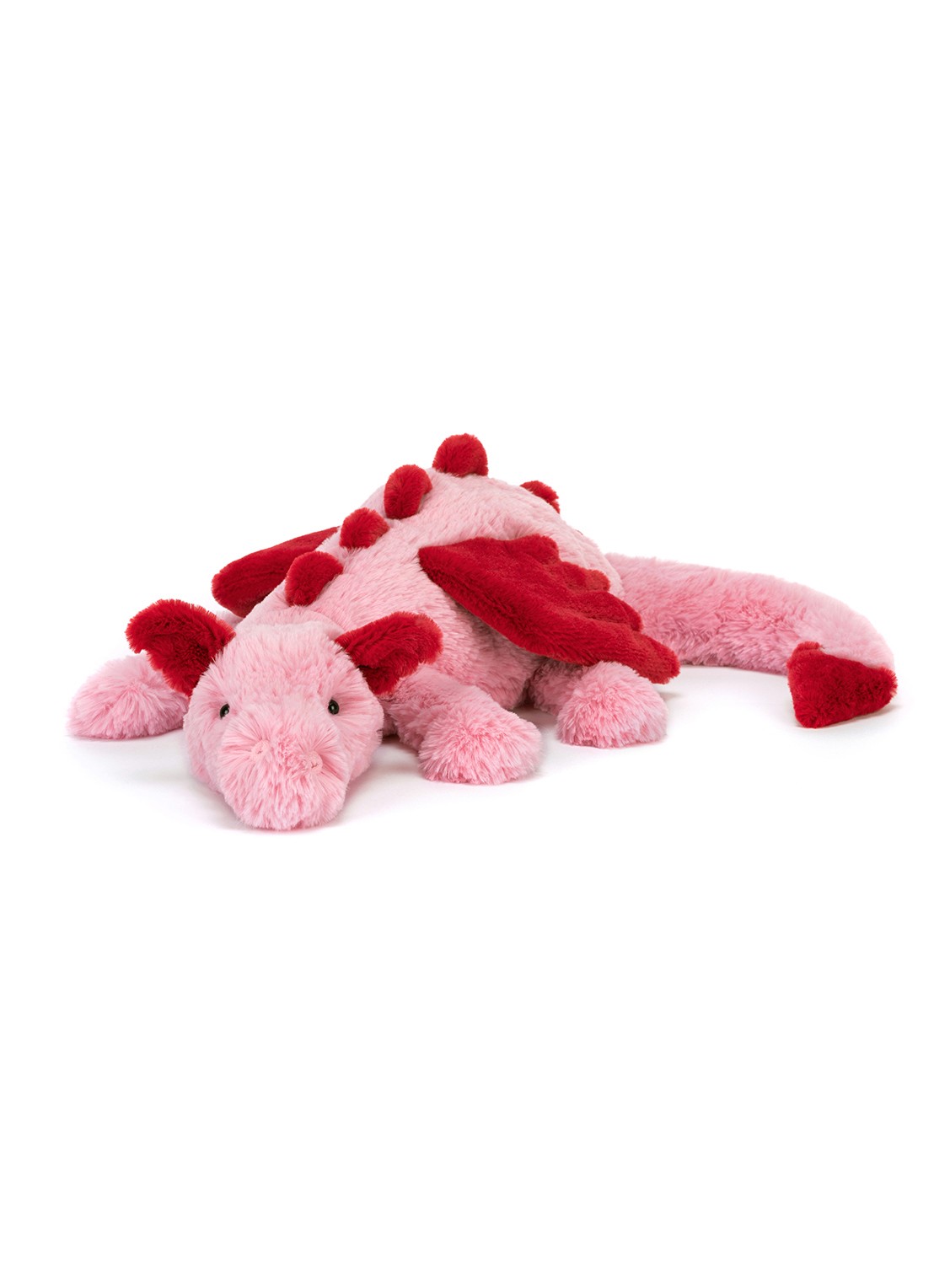 Jellycat Draak Knuffel 12 cm - voorkant 2 roze