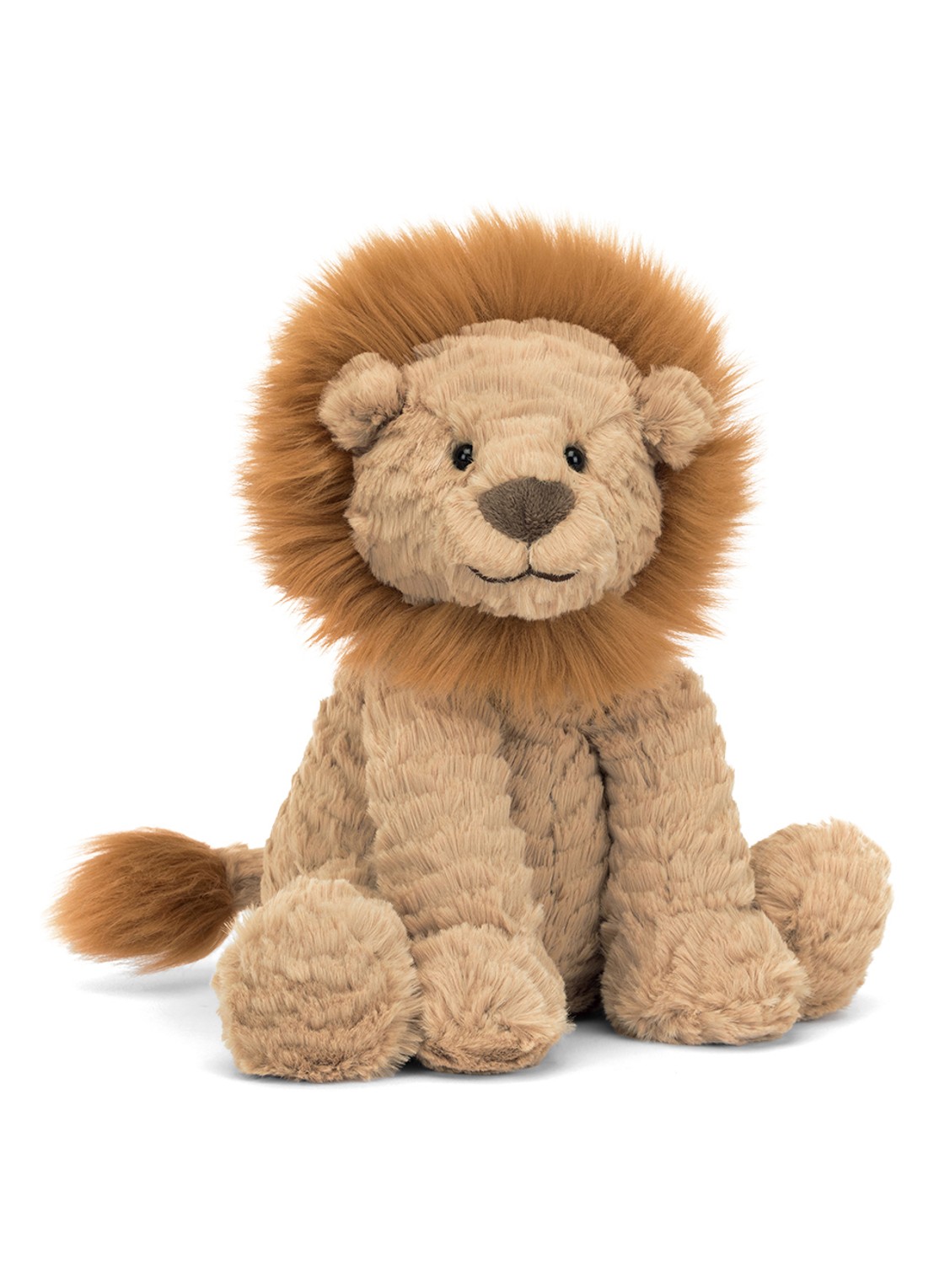 Jellycat Fuddlewuddle Lion knuffel 23 cm  - voorkant bruin