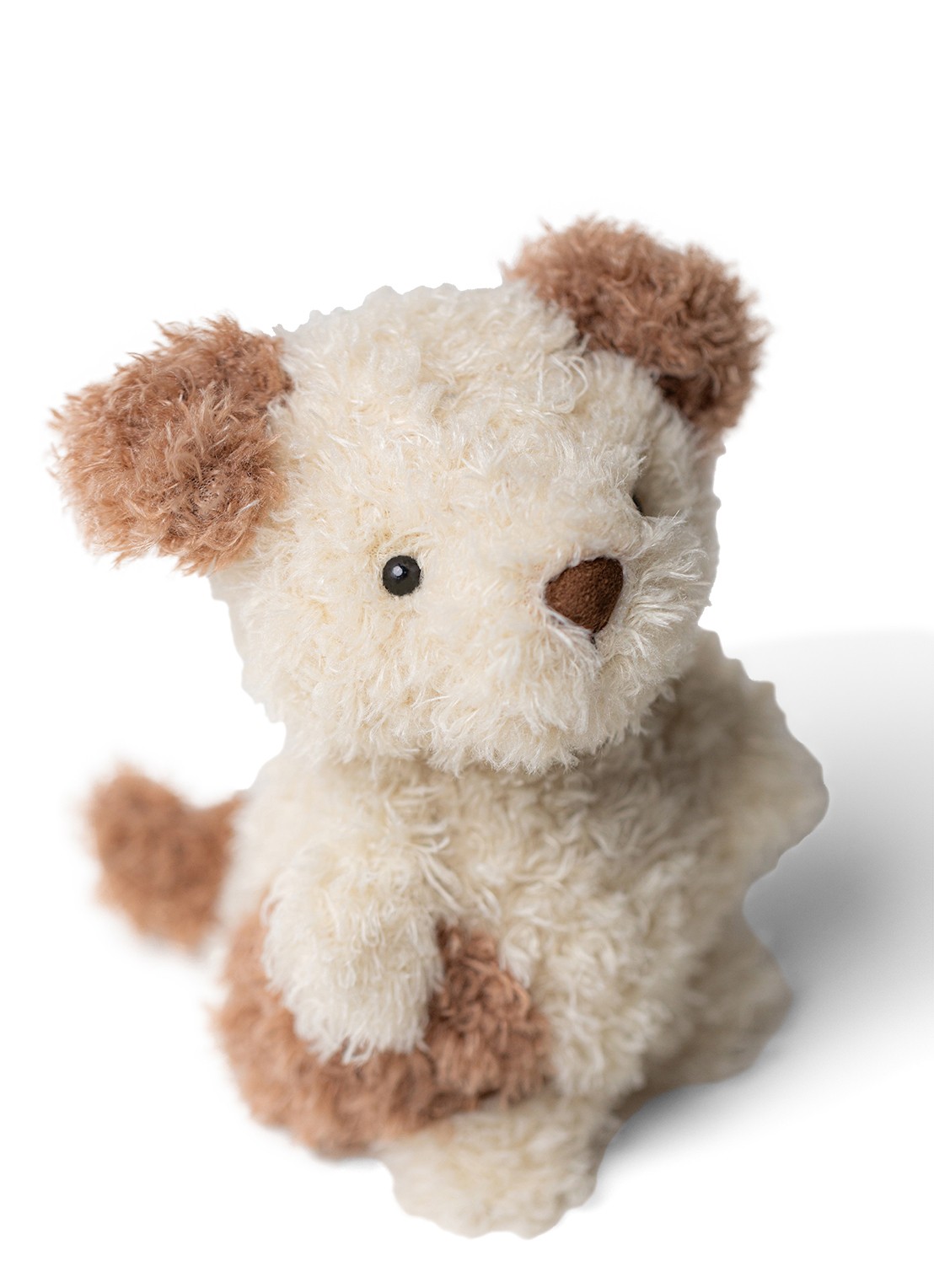 Jellycat Little Pup knuffel 18 cm  - voorkant 2 beige