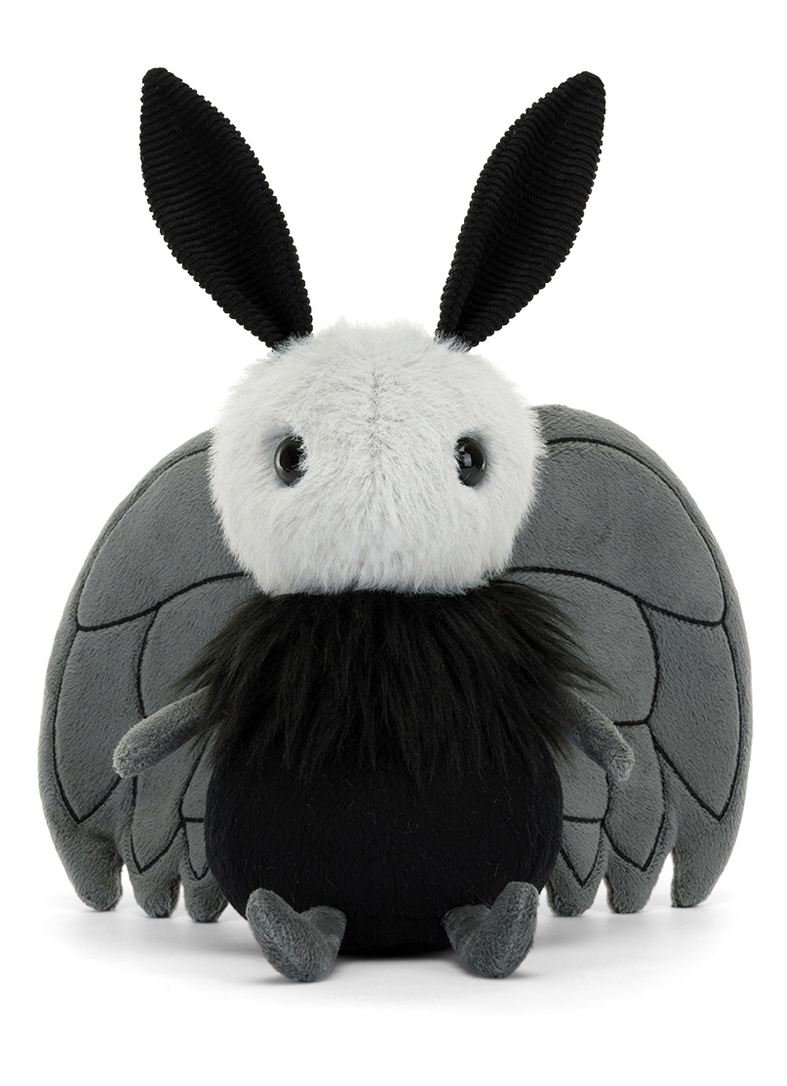 Jellycat Miff Mothman knuffel 21 cm - detail 4 zwart