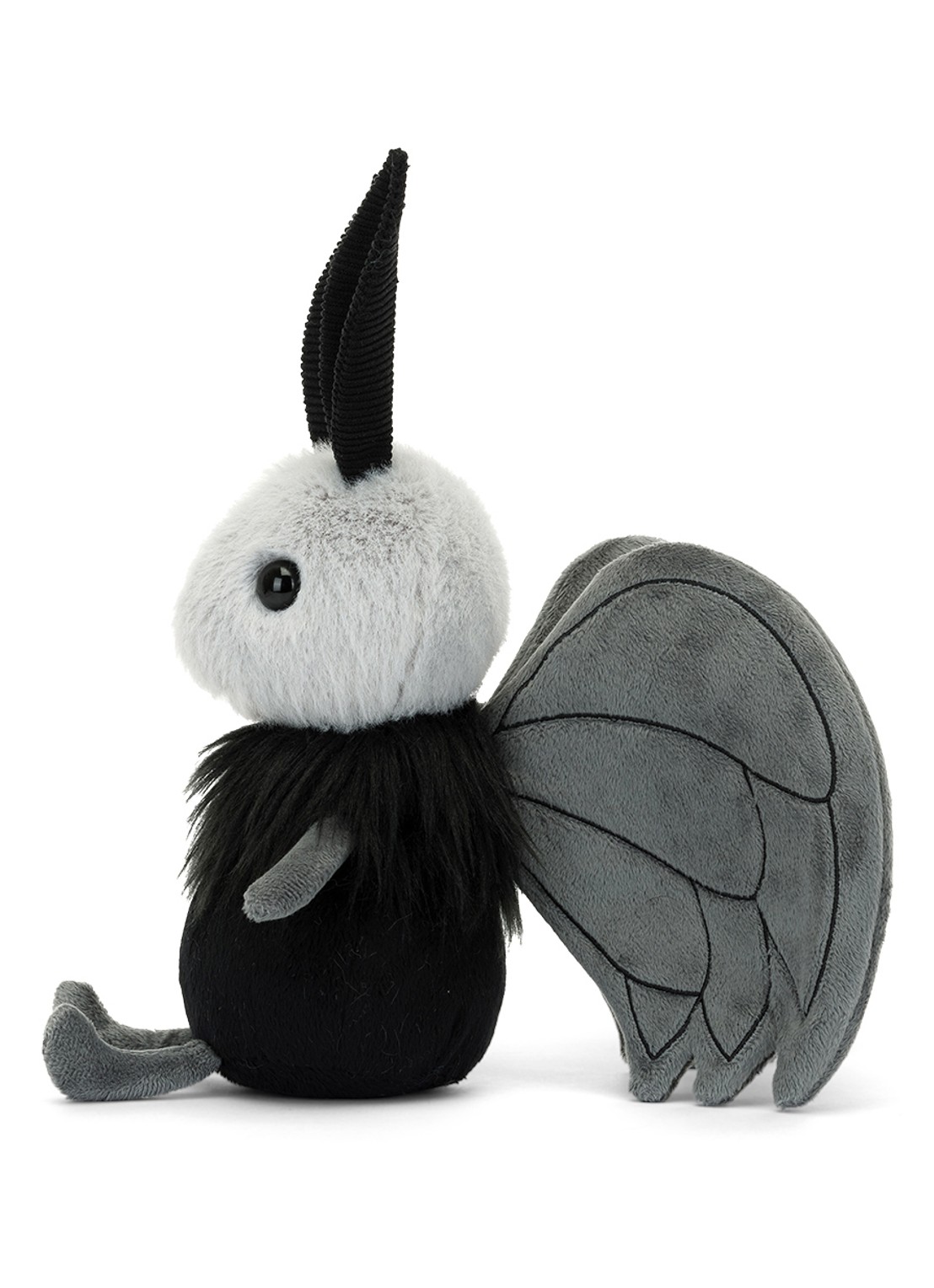 Jellycat Miff Mothman knuffel 21 cm - detail 5 zwart
