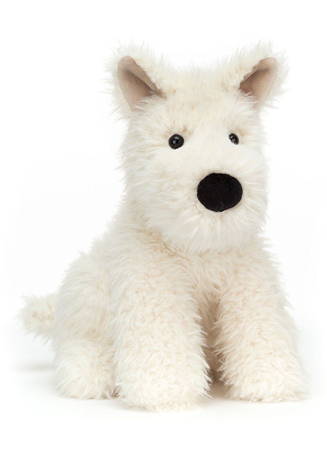 Jellycat Munro scottie dog knuffel 23 cm - voorkant 2 wit