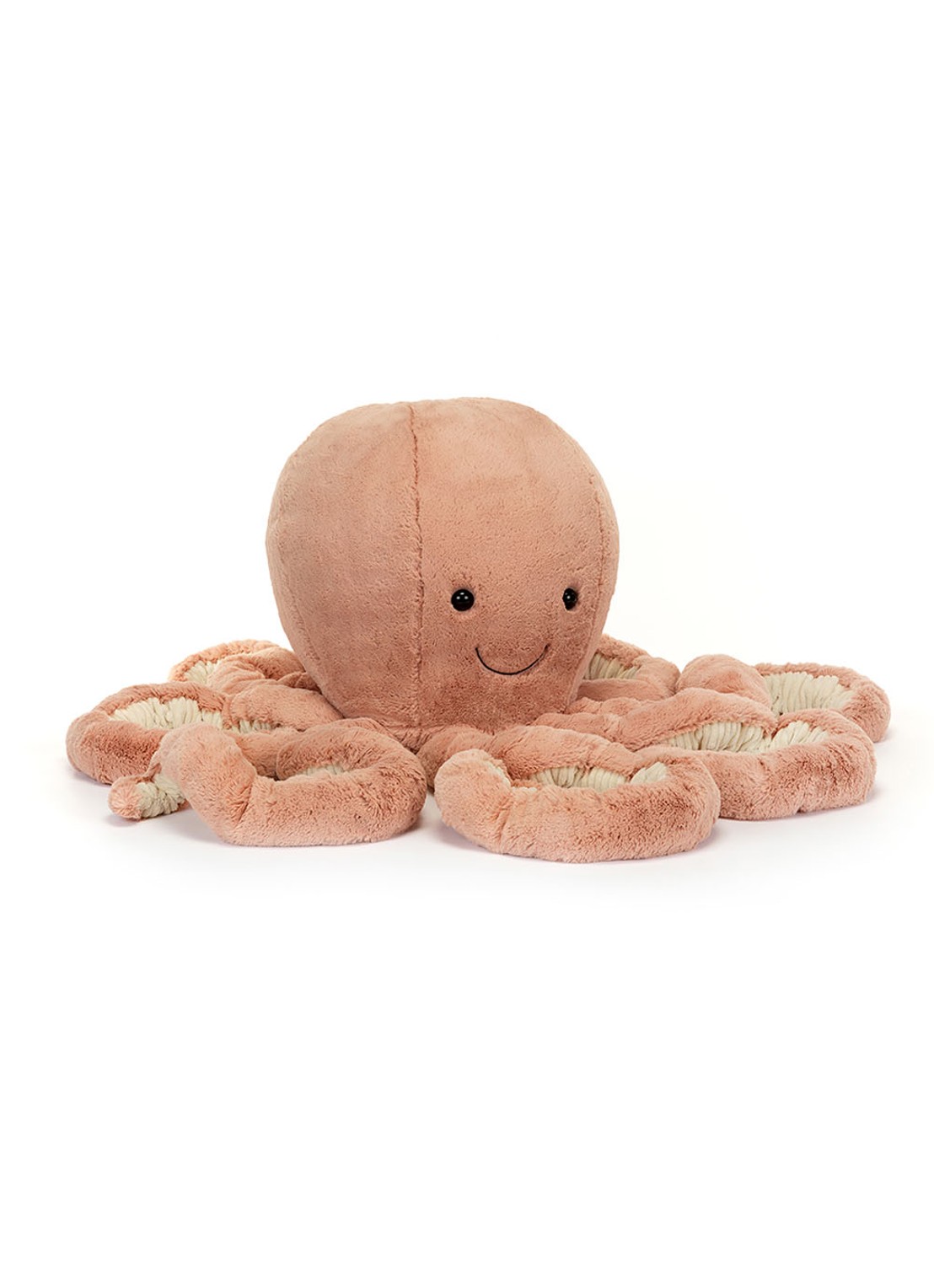 Jellycat Odell Octopus knuffel 140 cm - voorkant 4 oudroze