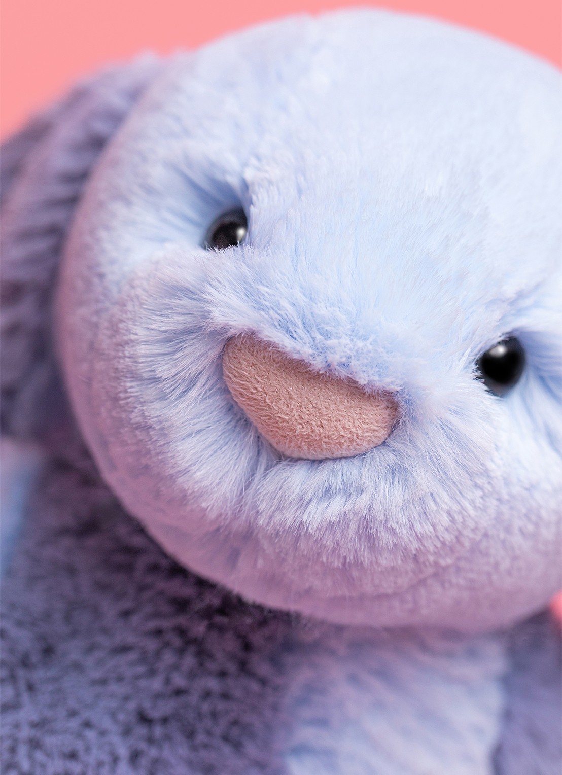 Jellycat Puddlesea Bunny knuffel 23 cm - detail multicolor