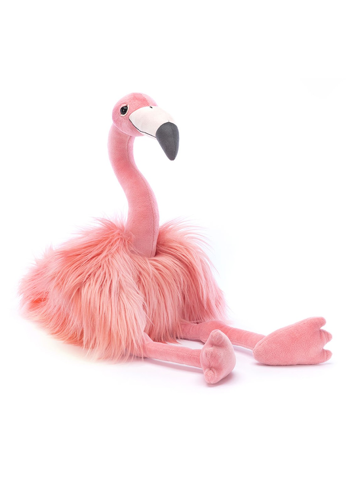 Jellycat Rosario Flamingo knuffel 48 cm - voorkant 2 lichtroze