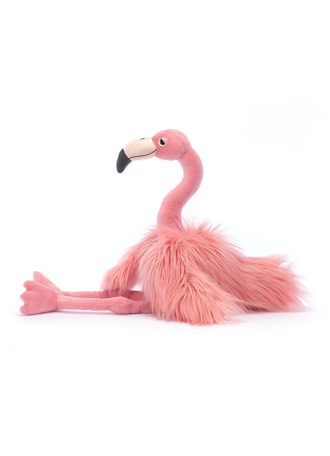 Jellycat Rosario Flamingo knuffel 48 cm - voorkant 3 lichtroze