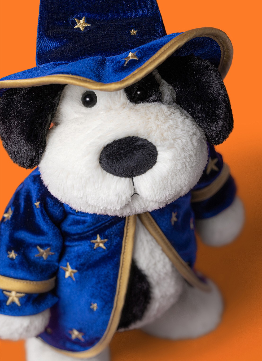 Jellycat Rufferty Puppy Wizard Outfit knuffel 31 cm - detail 4 donkerblauw