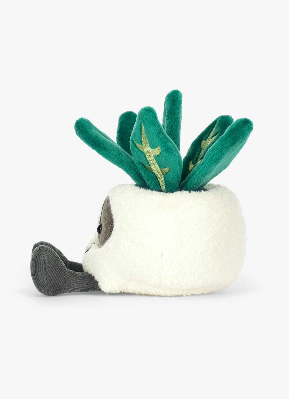 Jellycat Skull Planter knuffel 14 cm - detail 2 beige