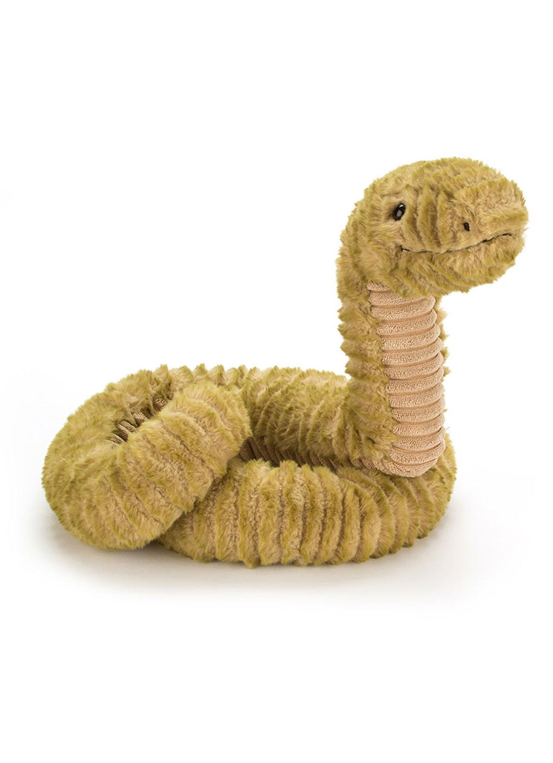 Jellycat Slither Snake 27 cm - voorkant khaki