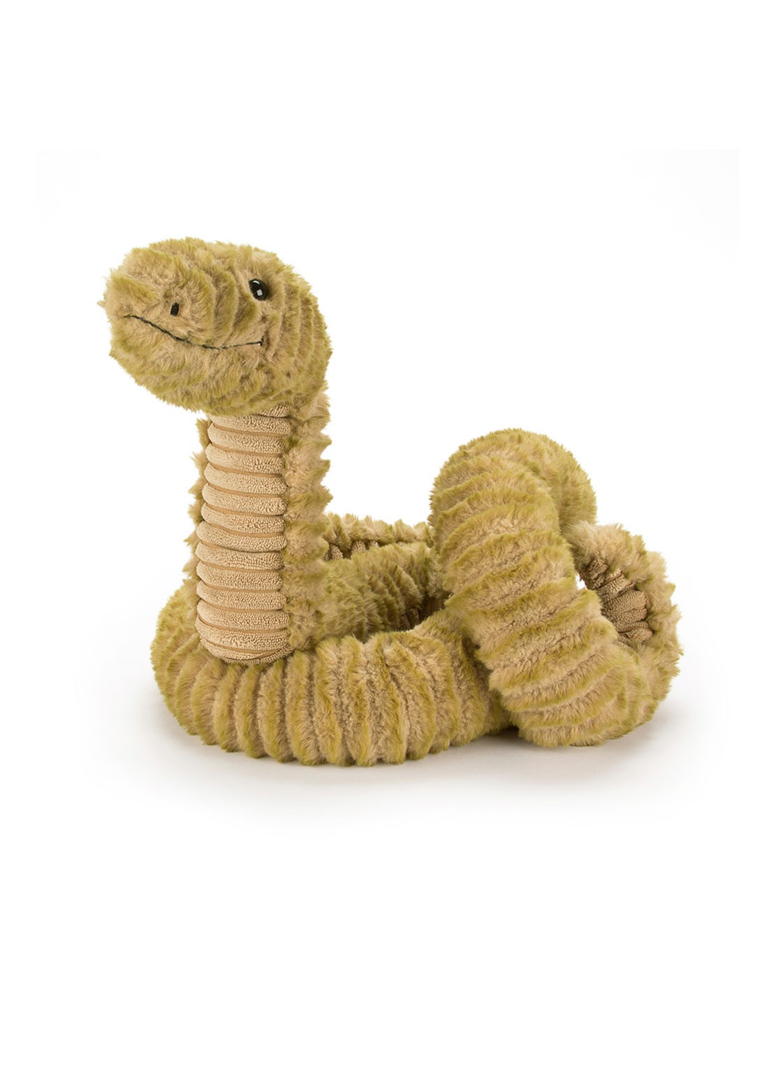 Jellycat Slither Snake 27 cm - voorkant 2 khaki