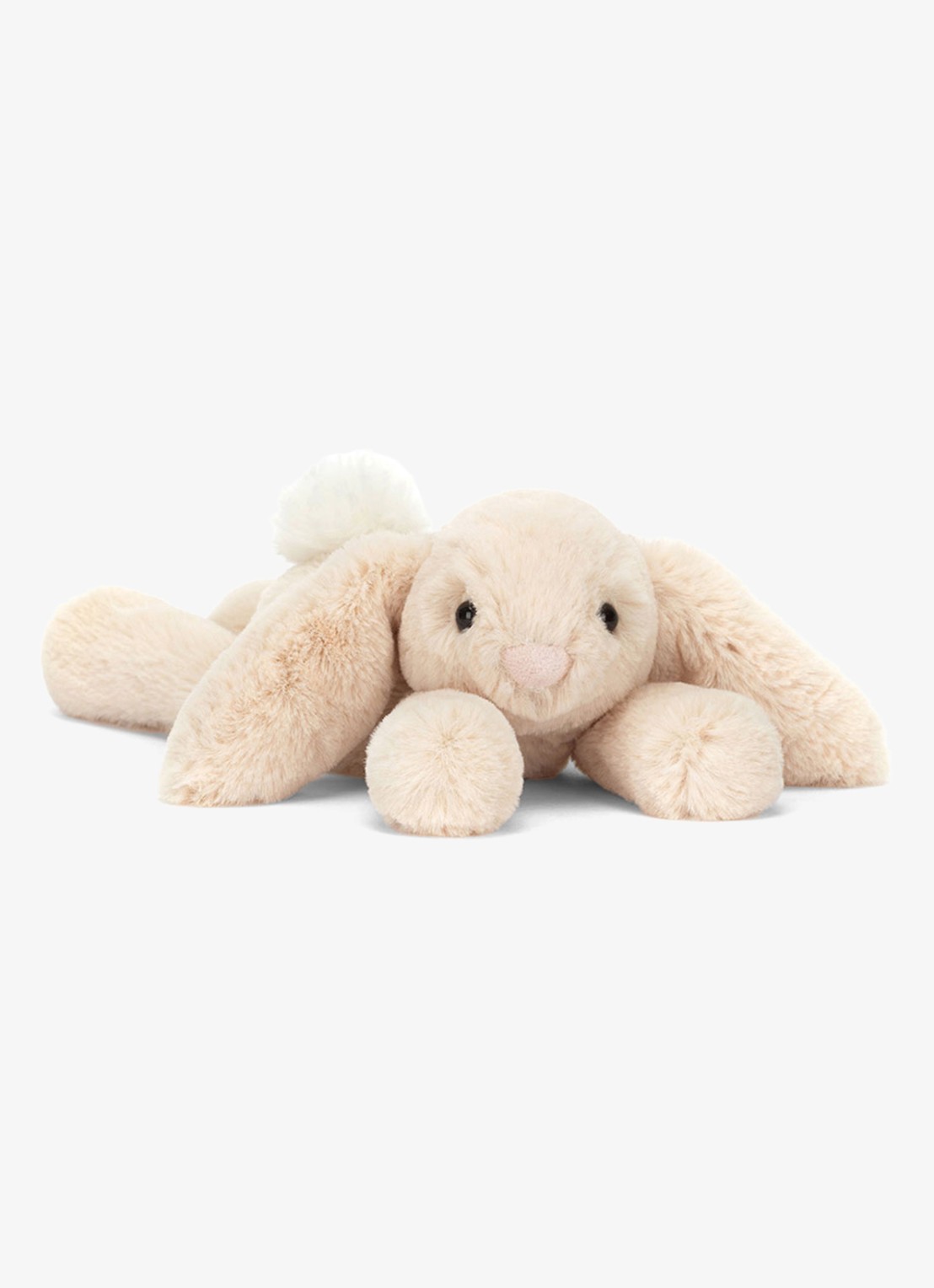 Jellycat Smudge Rabbit Tiny knuffel  - voorkant gebroken wit