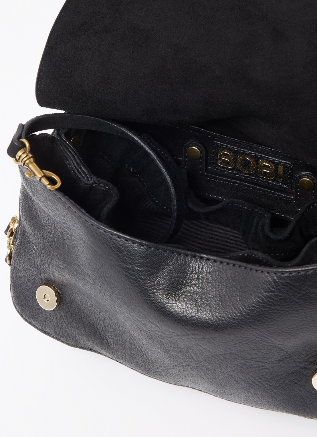 Jérôme Dreyfuss Bobi crossbodytas van geitenleer - detail 3 zwart