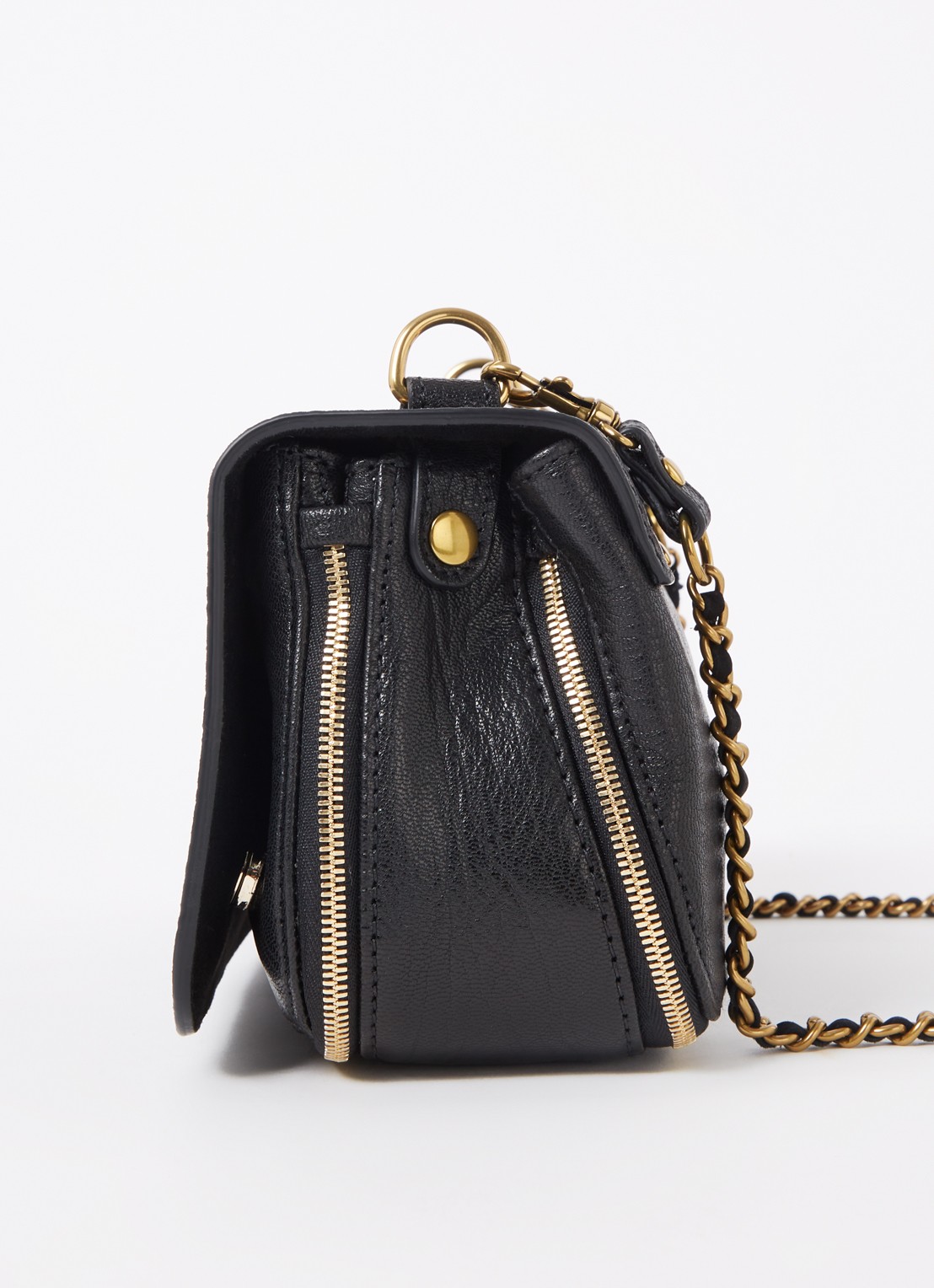 Jérôme Dreyfuss Bobi crossbodytas van geitenleer - detail 4 zwart