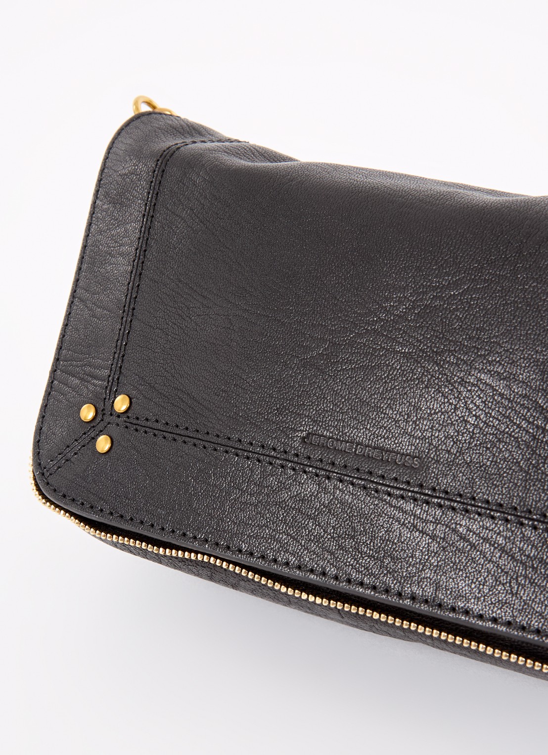 Jérôme Dreyfuss Bobi S crossbodytas van geitenleer  - detail 4 zwart