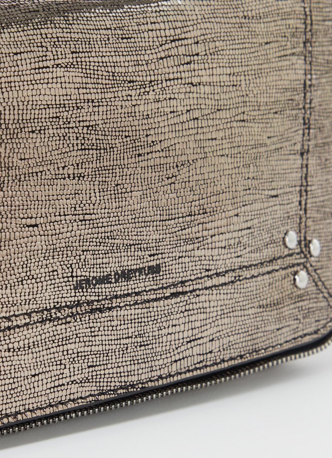 Jérôme Dreyfuss Bobi S crossbodytas van geitenleer  - detail 3 zilver