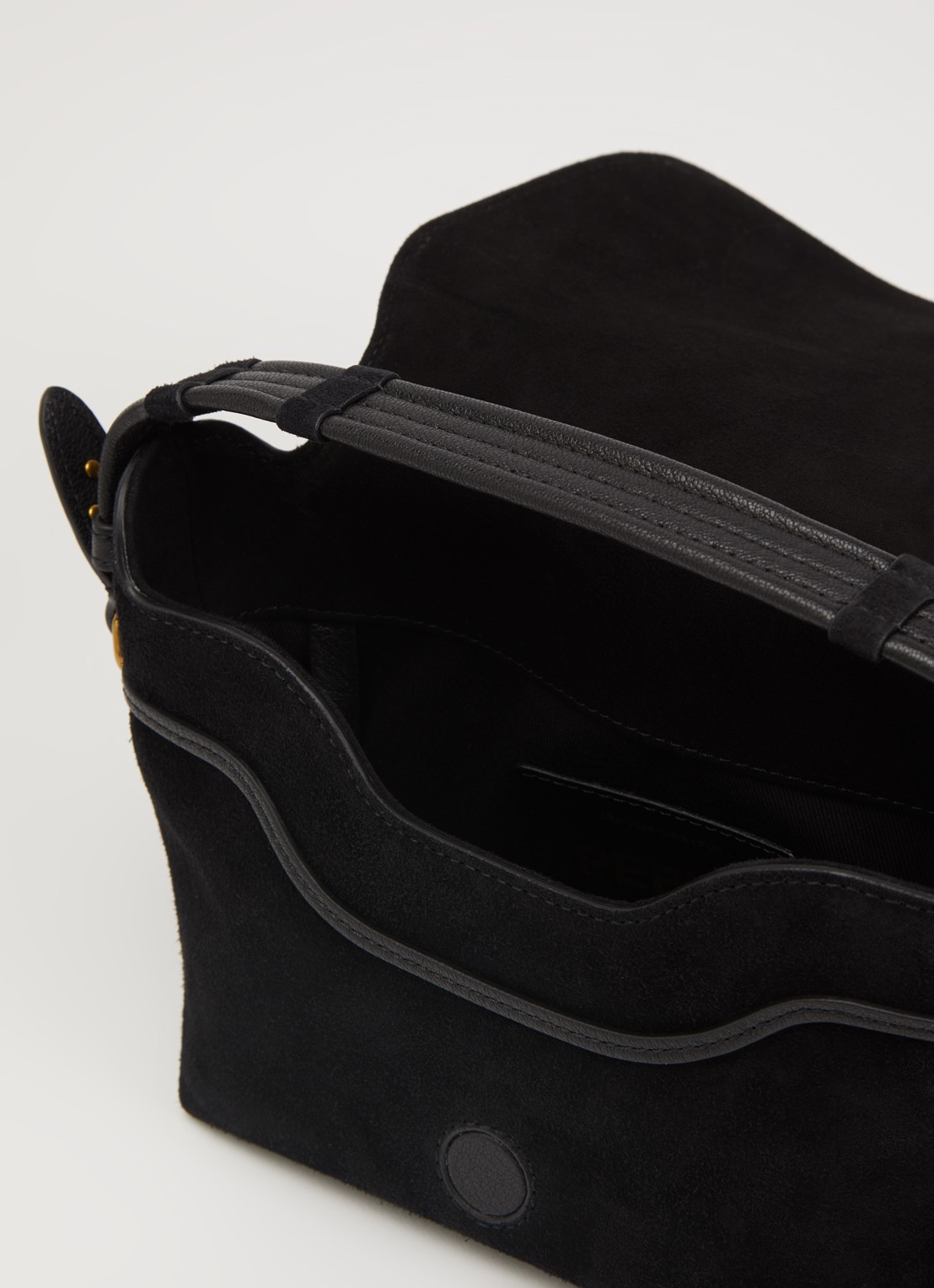Jérôme Dreyfuss Co Petito S crossbodytas van suède met afneembare schouderriem - detail 4 zwart