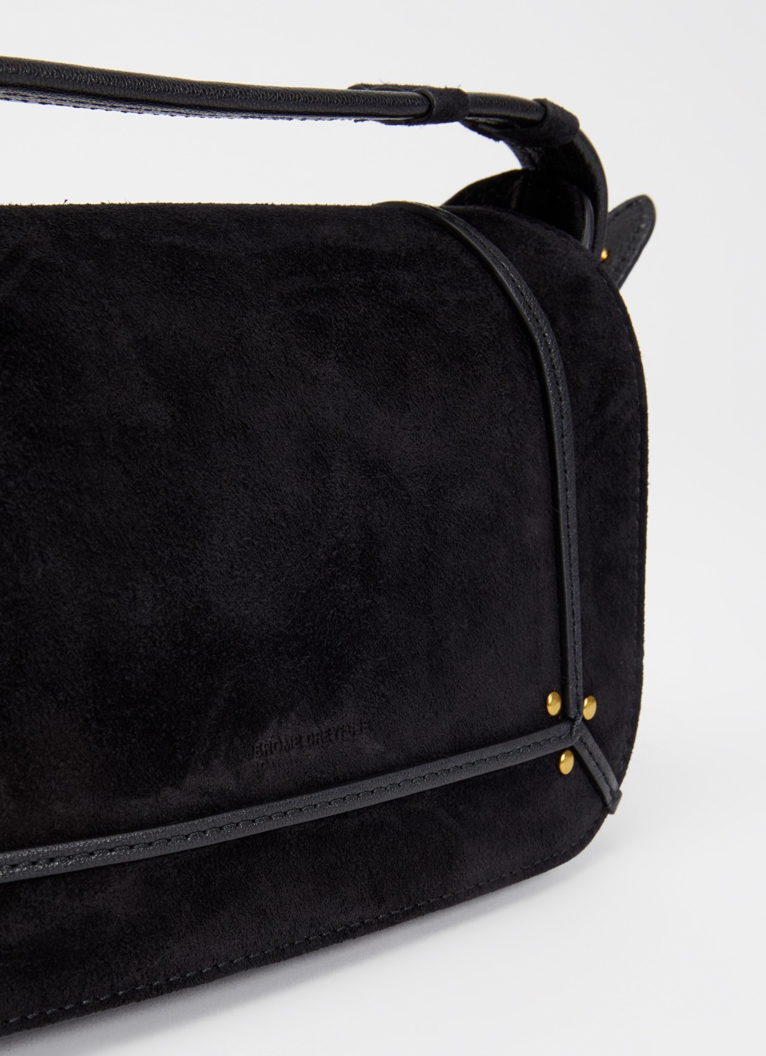 Jérôme Dreyfuss Co Petito S crossbodytas van suède met afneembare schouderriem - detail 6 zwart
