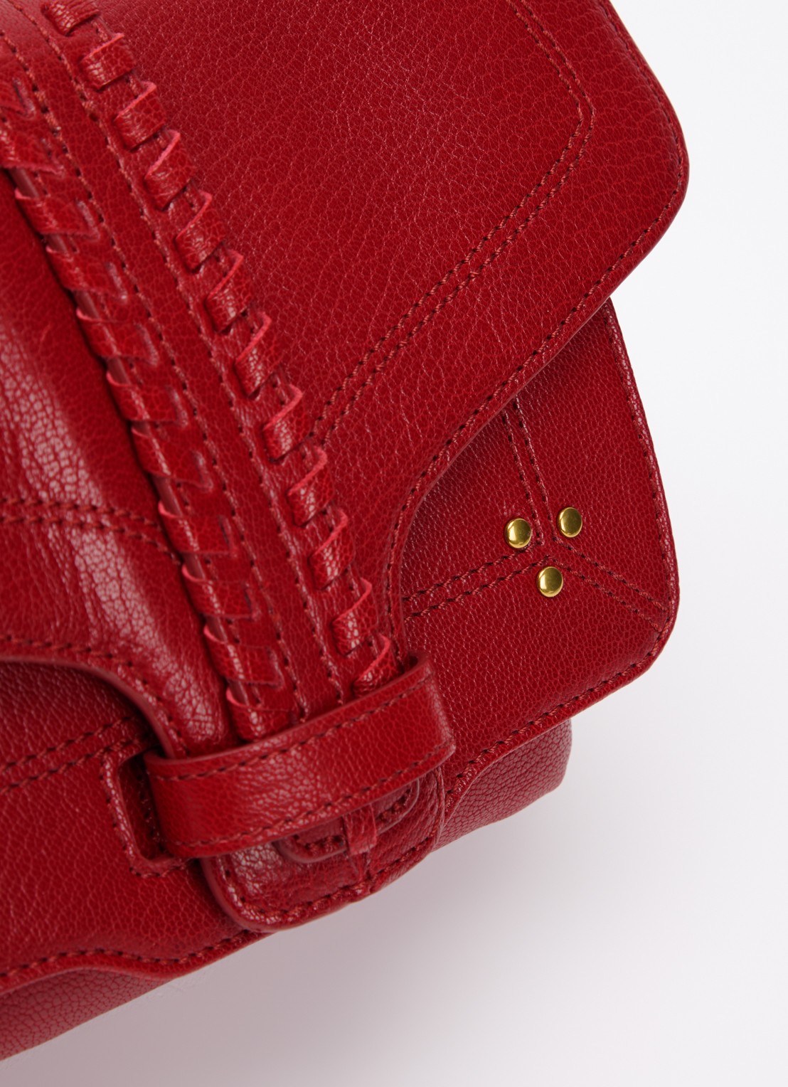 Jérôme Dreyfuss Harry S crossbodytas van geitenleer met verstelbare schouderriem - detail 4 rood