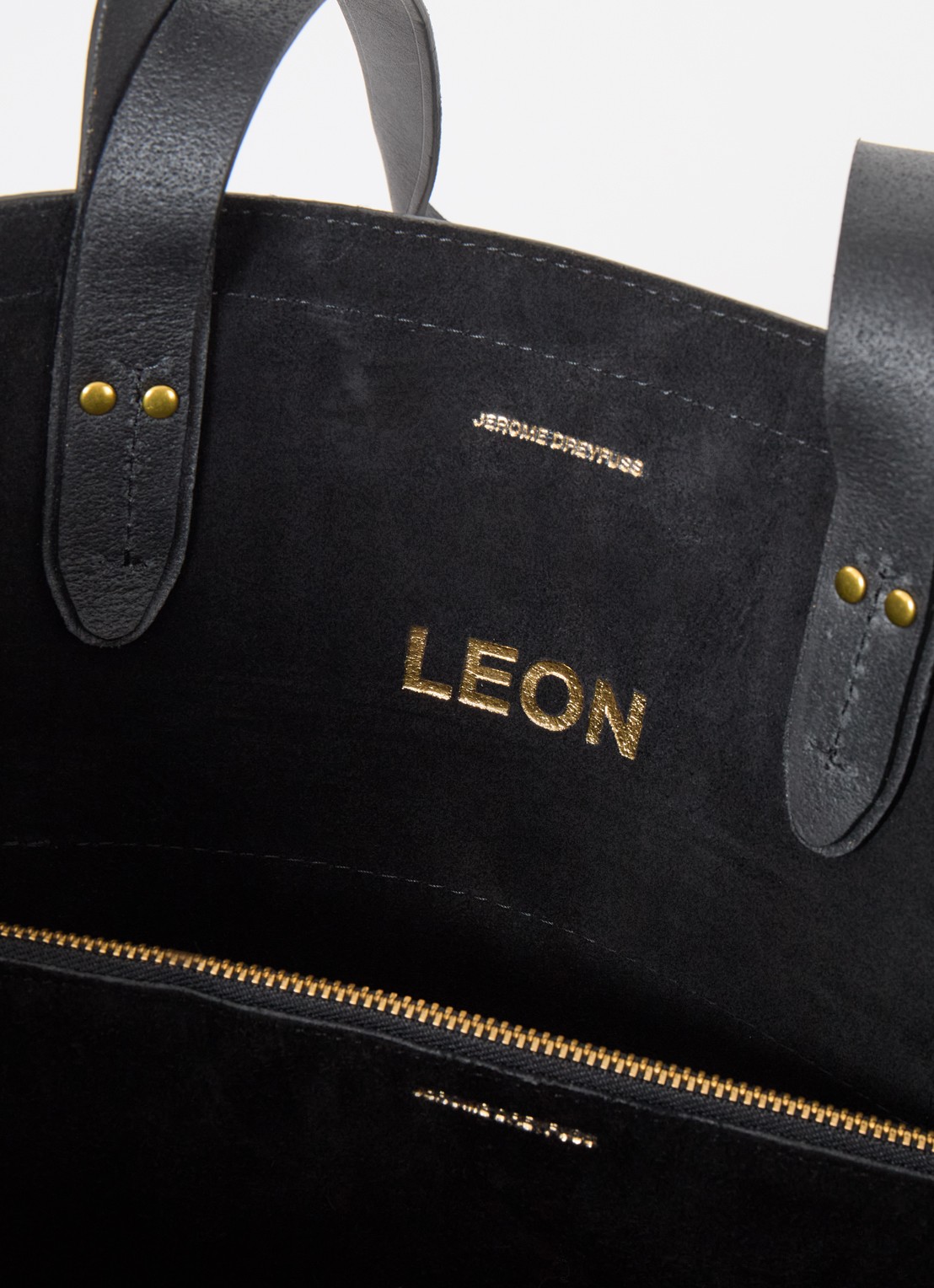 Jérôme Dreyfuss Léon M shopper van kalfssuède met uitneembaar etui - detail 6 zwart