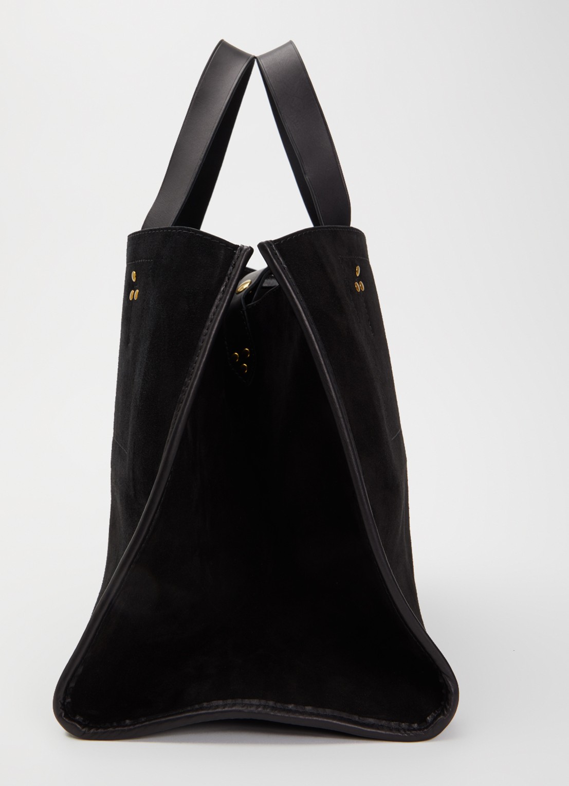 Jérôme Dreyfuss Leon M shopper van kalfssuède - detail 6 zwart