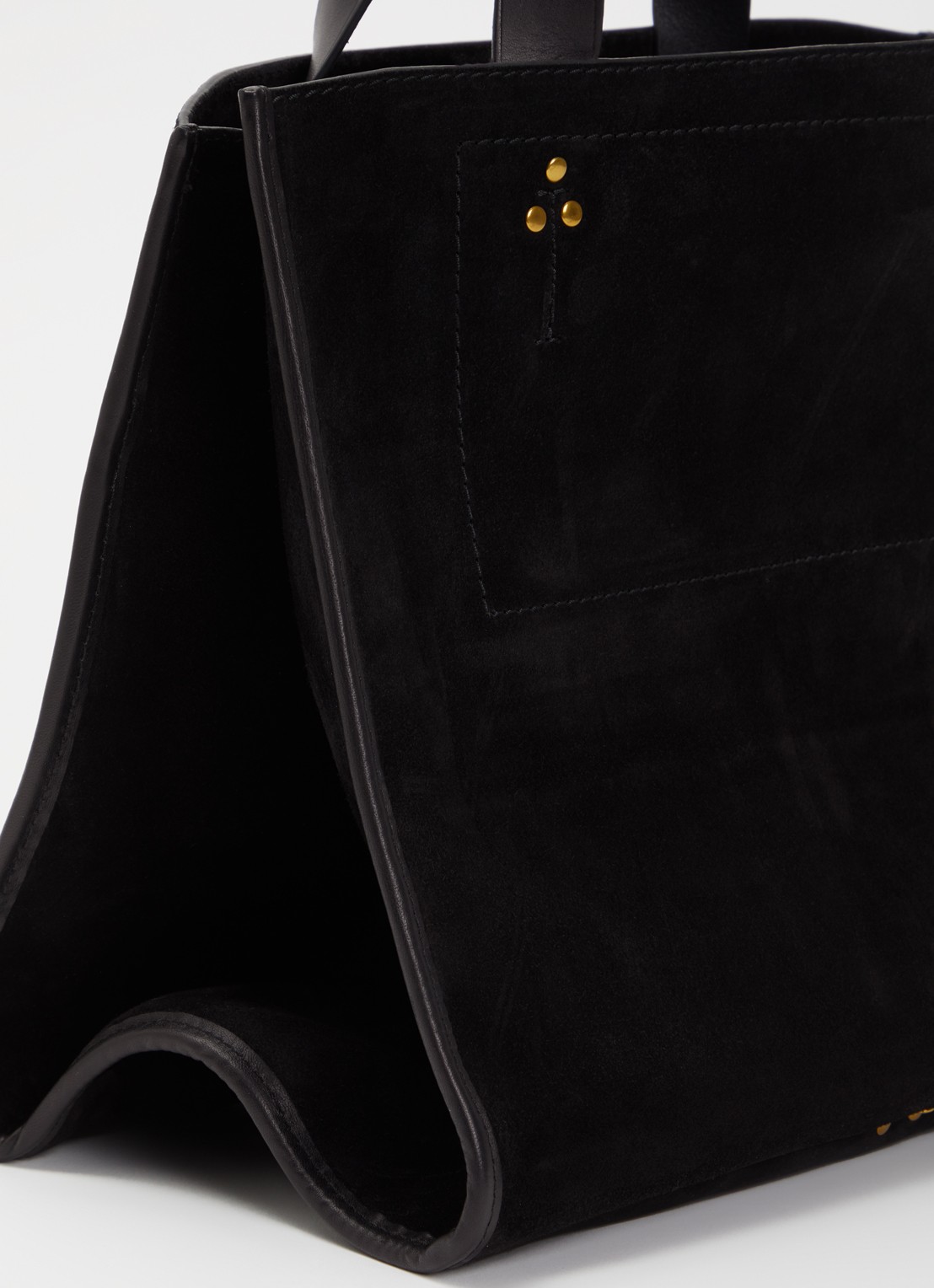 Jérôme Dreyfuss Leon M shopper van kalfssuède - detail 7 zwart