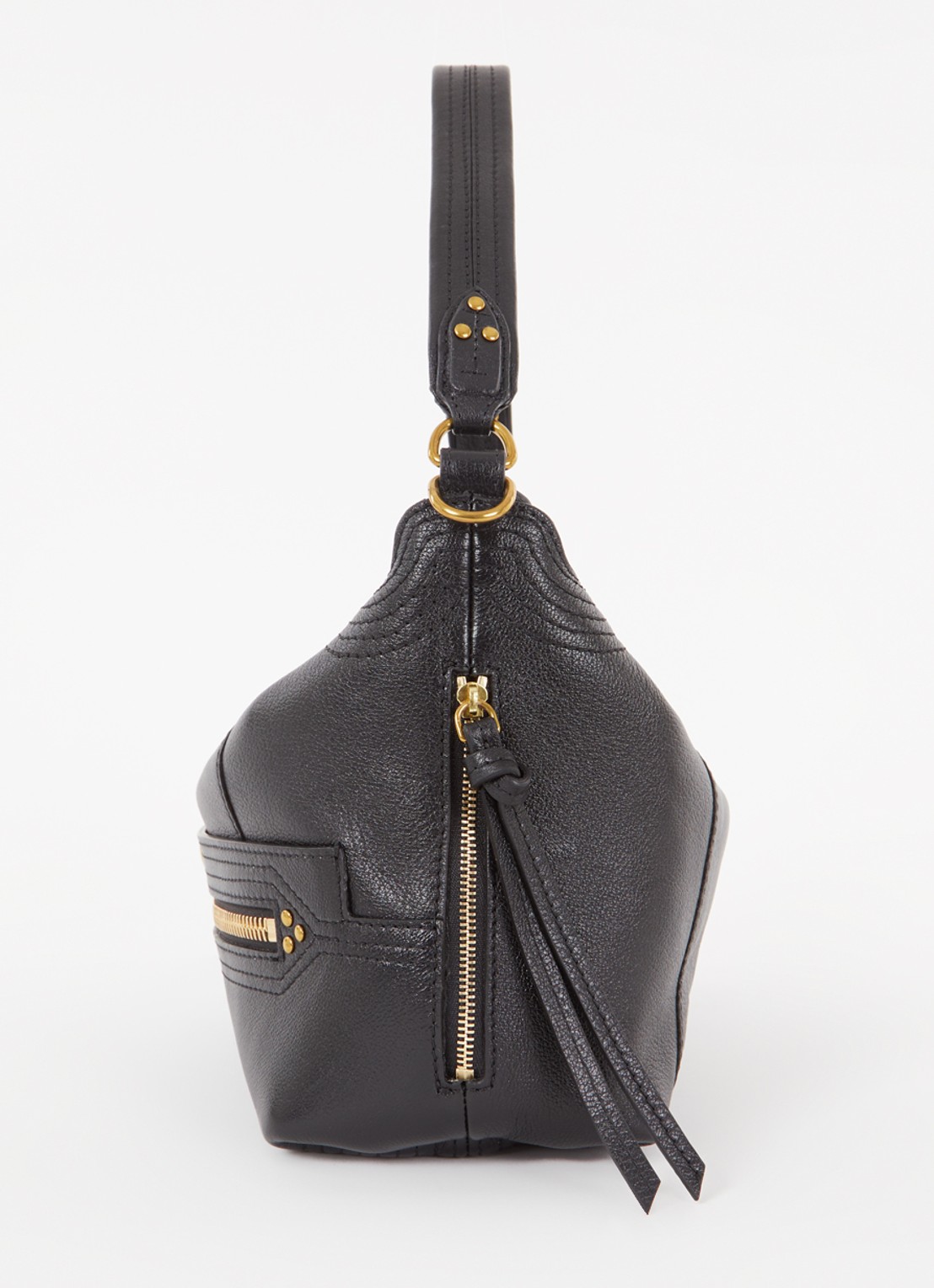 Jérôme Dreyfuss Lucky Hobo schoudertas van geitenleer - detail 6 zwart