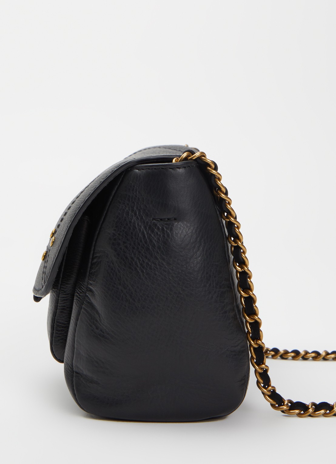 Jérôme Dreyfuss Lulu crossbodytas van kalfsleer met geitenleren details - detail 6 zwart