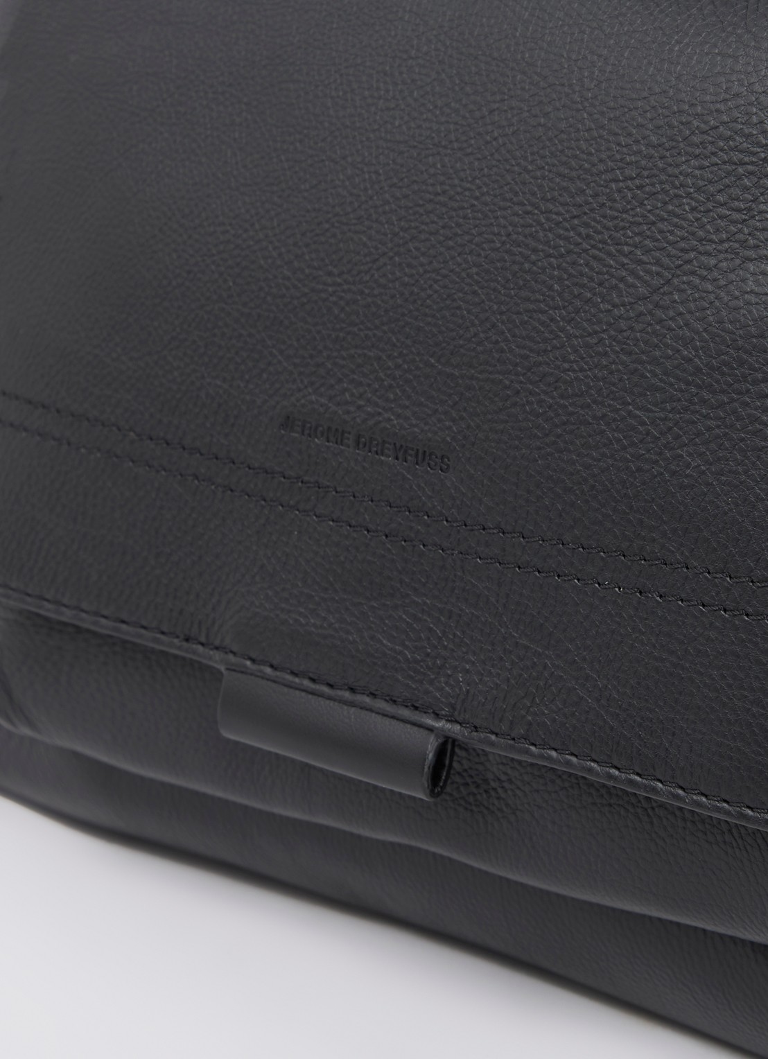 Jérôme Dreyfuss Lulu M crossbodytas van kalfsleer met details van geitenleer - detail 7 antraciet